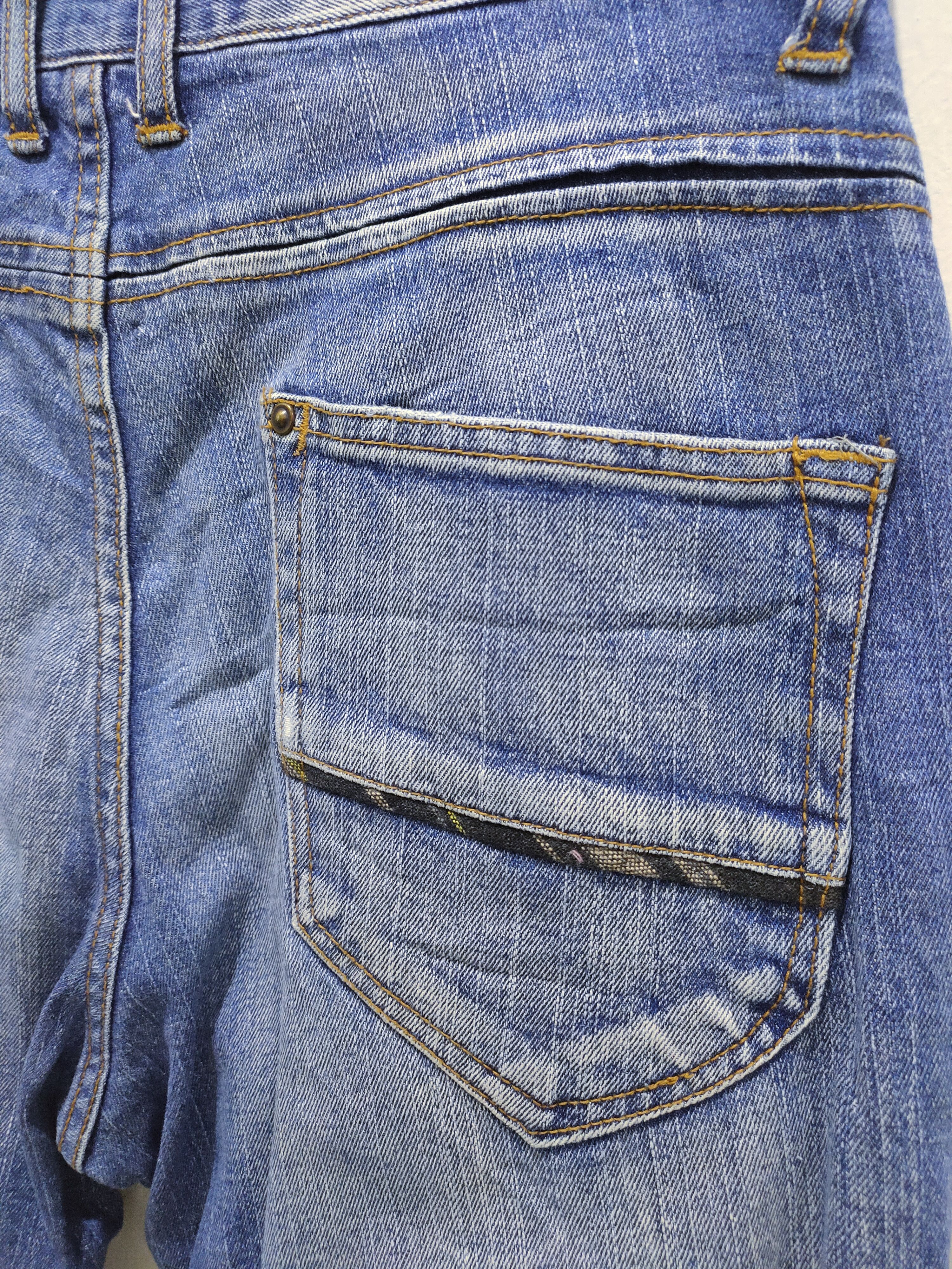 Seditionaries DOMINATE Handcraft Spring Leg Wrinkle Baggy Patchwork Jeans Size US 32 / EU 48 - 18 Thumbnail