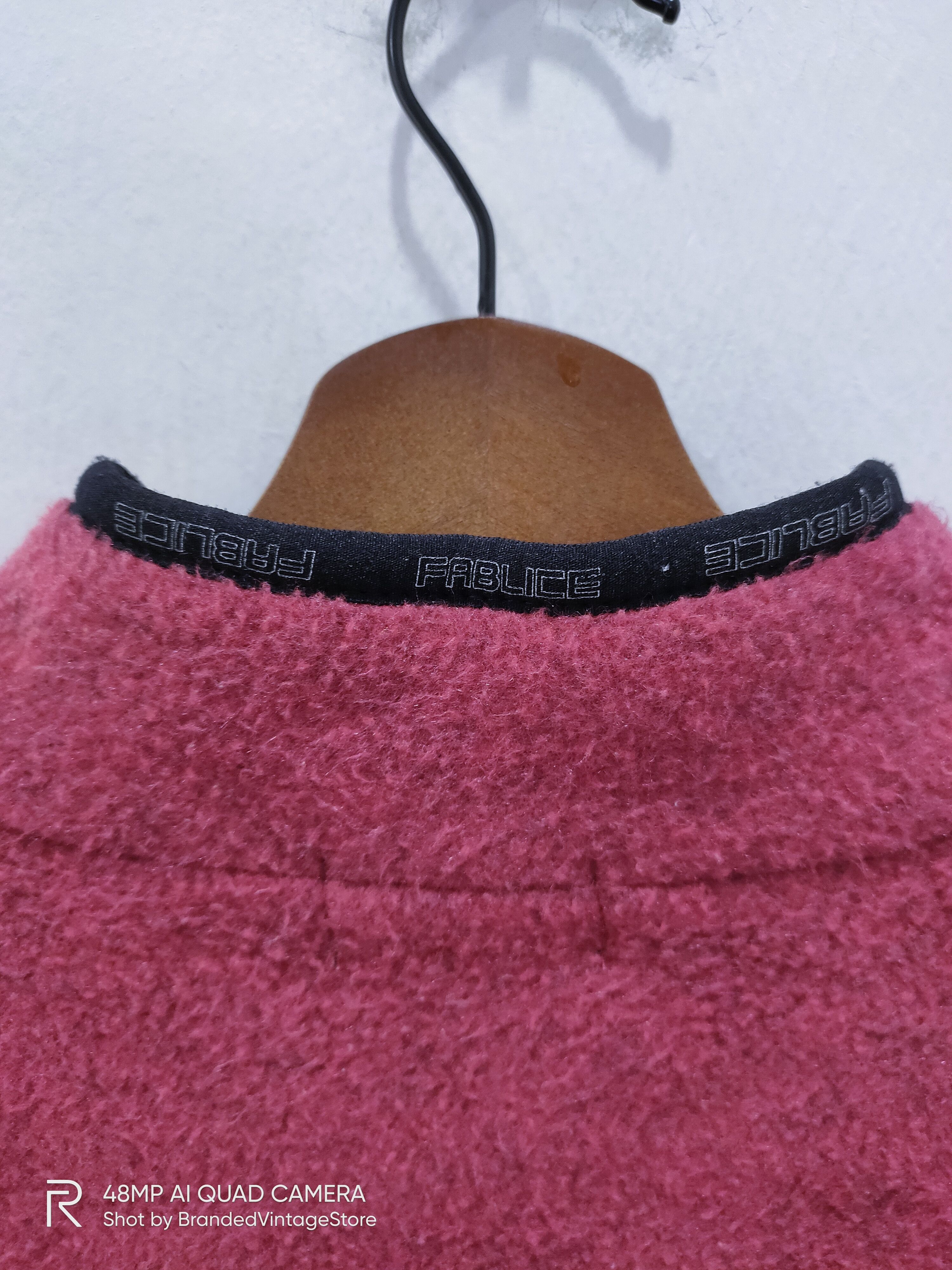 Japanese Brand Vintage FABLICE Mohair Wool Fleece Half Zipper Sweatshirt Size US M / EU 48-50 / 2 - 6 Thumbnail