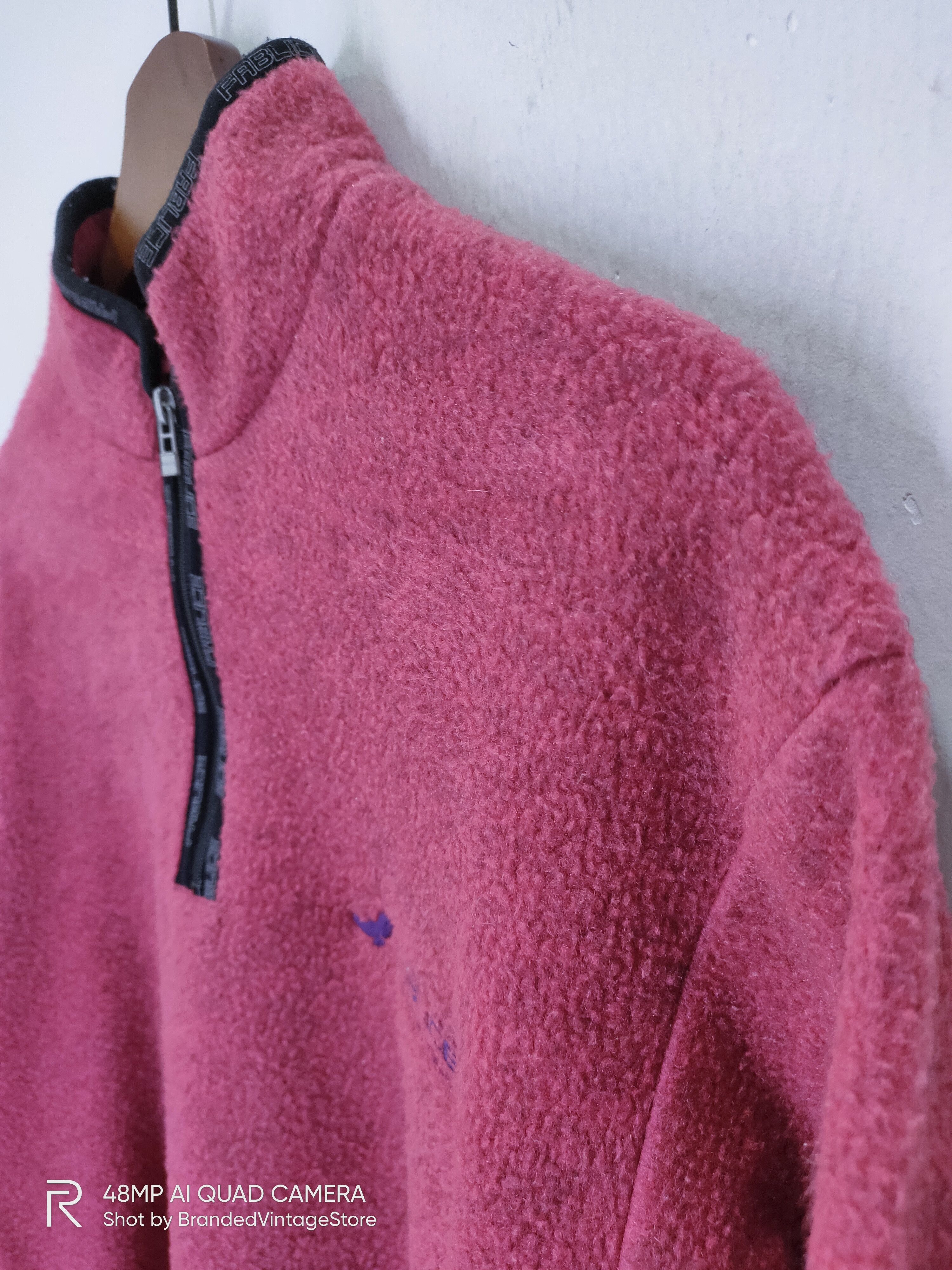 Japanese Brand Vintage FABLICE Mohair Wool Fleece Half Zipper Sweatshirt Size US M / EU 48-50 / 2 - 5 Thumbnail