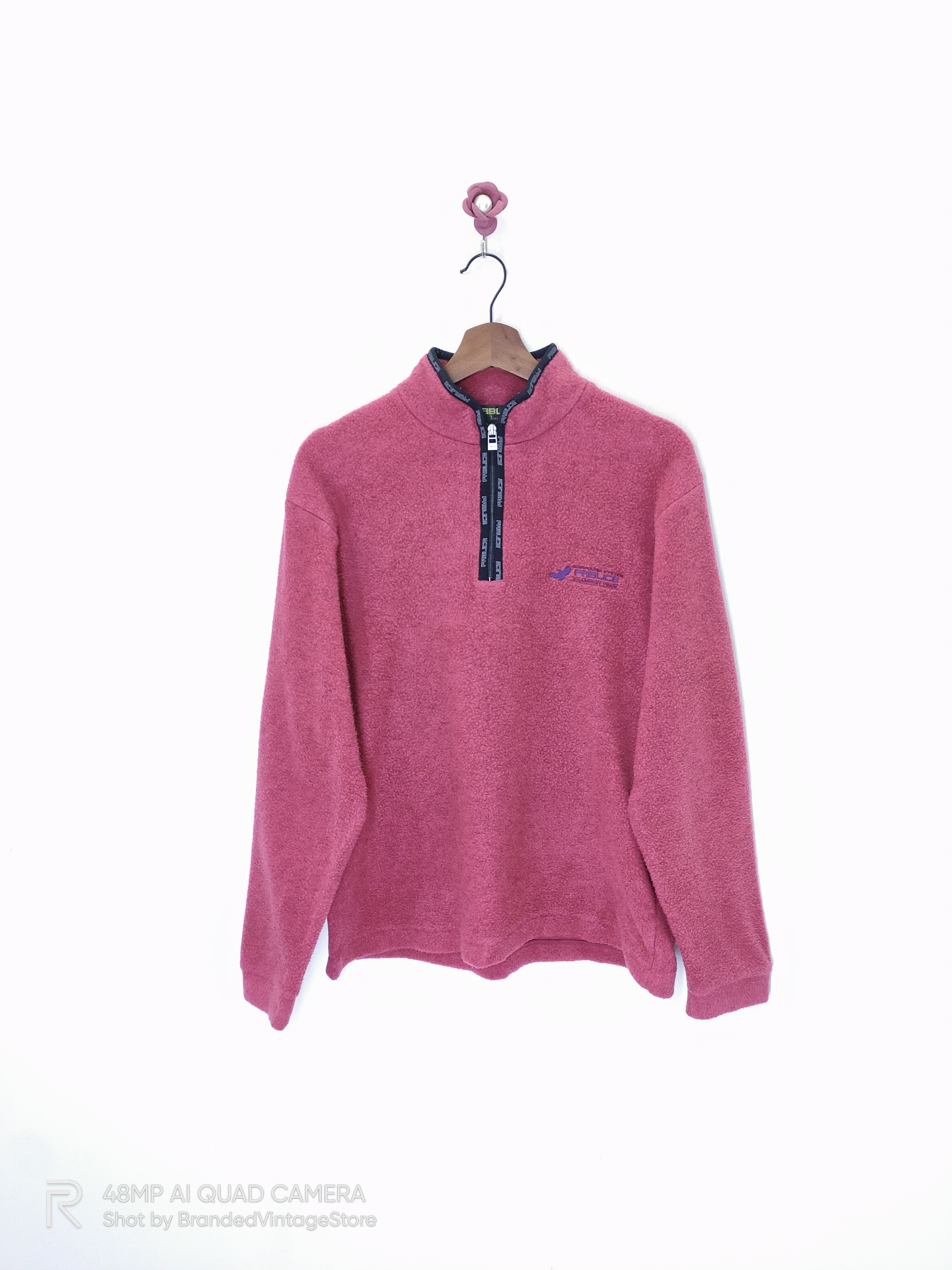 Japanese Brand Vintage FABLICE Mohair Wool Fleece Half Zipper Sweatshirt Size US M / EU 48-50 / 2 - 1 Thumbnail