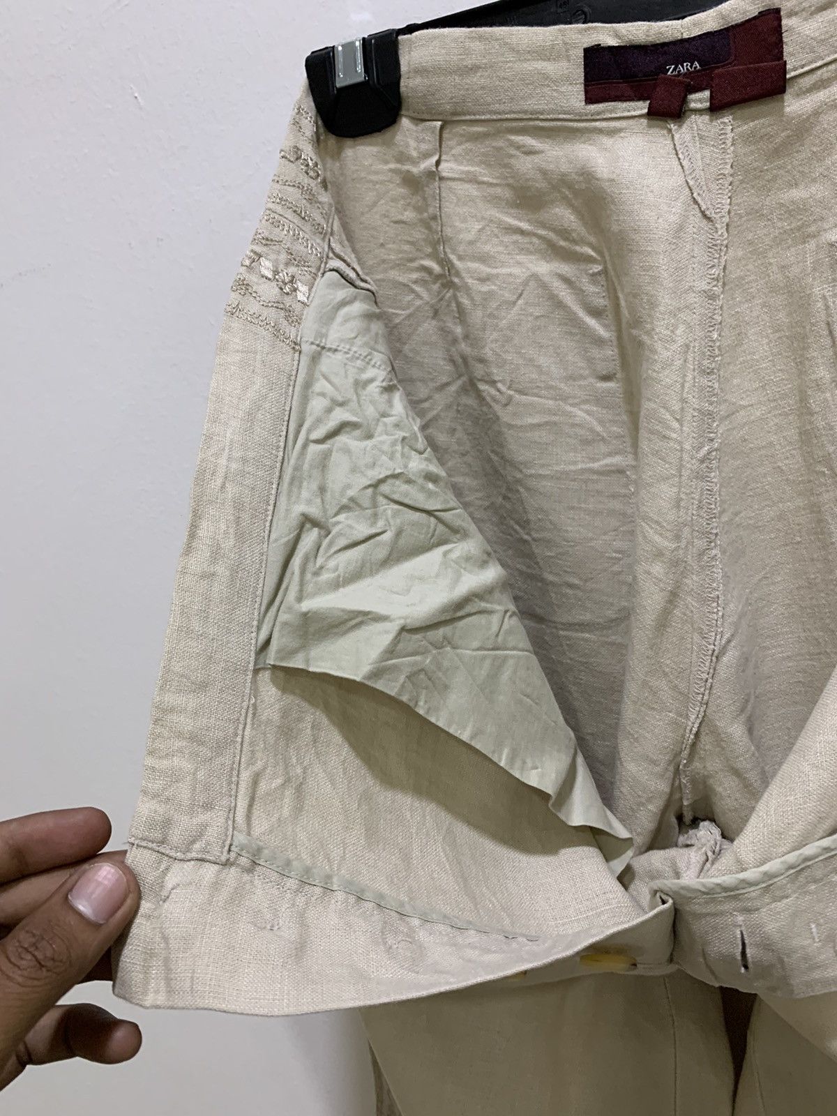 Japanese Brand × Zara ZARA Linen Side Embroidery Handcraft Flared Sleepwear Pant Size 34" / US 12 / IT 48 - 16 Thumbnail