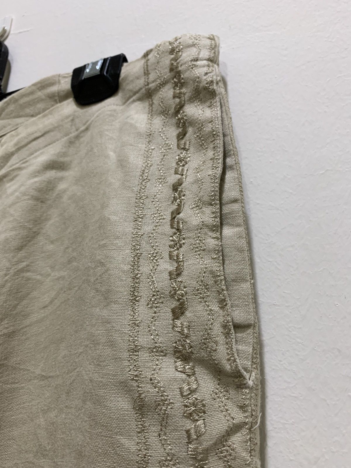Japanese Brand × Zara ZARA Linen Side Embroidery Handcraft Flared Sleepwear Pant Size 34" / US 12 / IT 48 - 9 Thumbnail