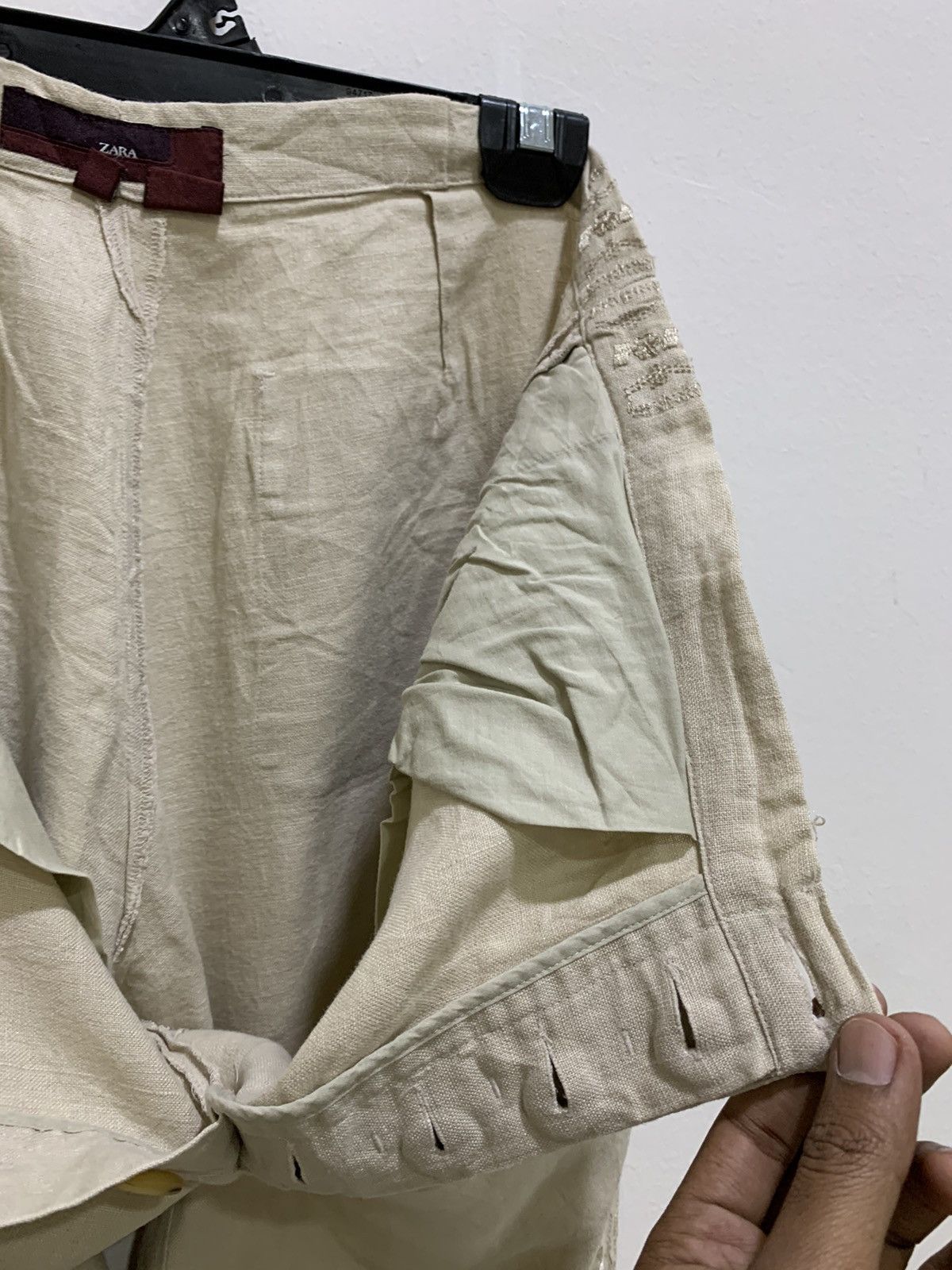 Japanese Brand × Zara ZARA Linen Side Embroidery Handcraft Flared Sleepwear Pant Size 34" / US 12 / IT 48 - 17 Thumbnail