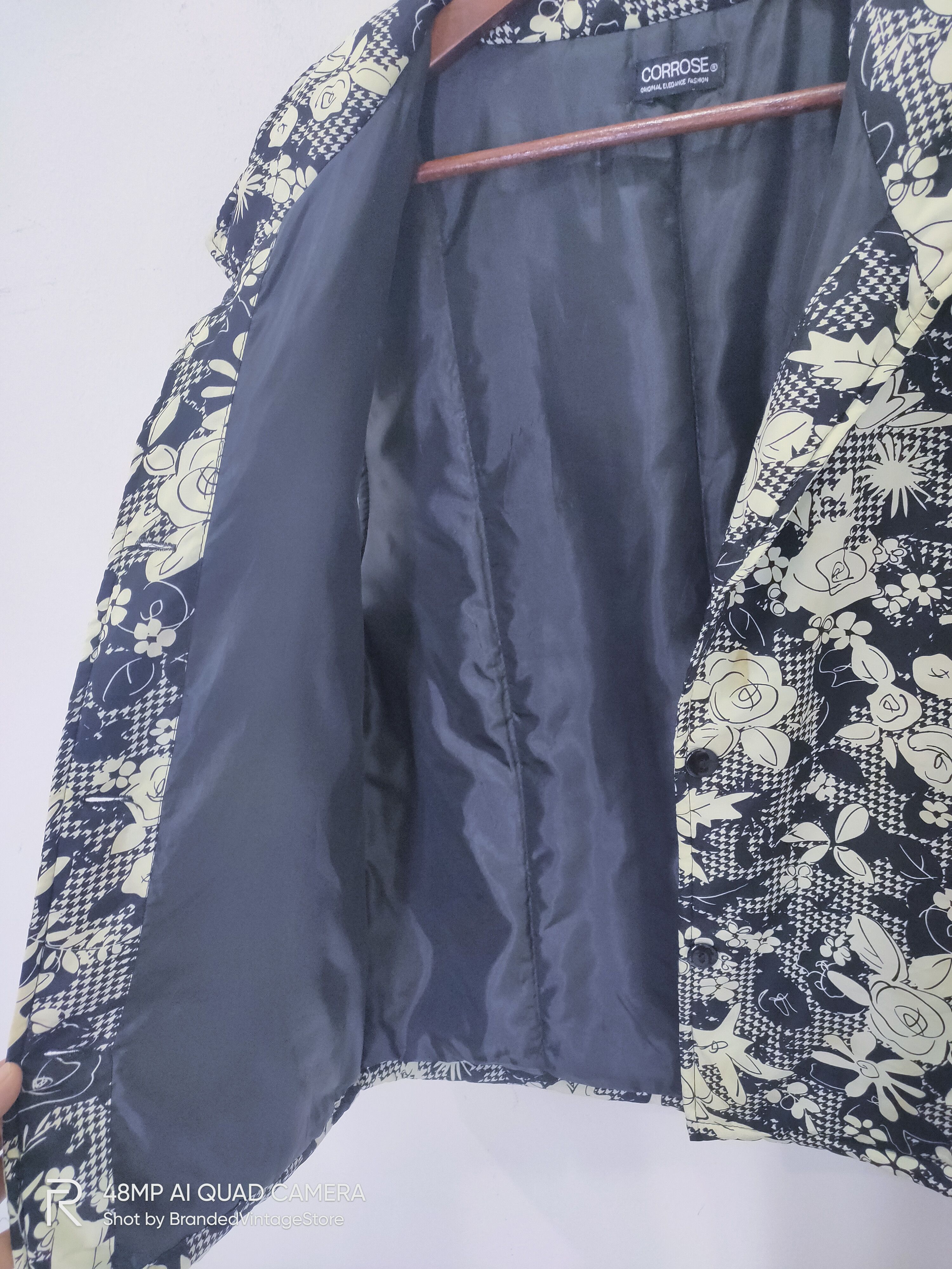 Other CORROSE Fullprint Floral Rose Art Pocket Bomber Jacket Vest Size M / US 6-8 / IT 42-44 - 9 Thumbnail