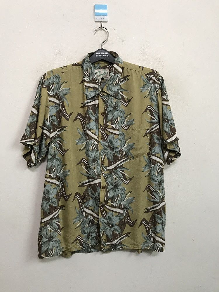Johnbull Vintage JOHNBULL Flowers Panel Print Rayon Hawaiian Shirt Size US L / EU 52-54 / 3 - 2 Thumbnail