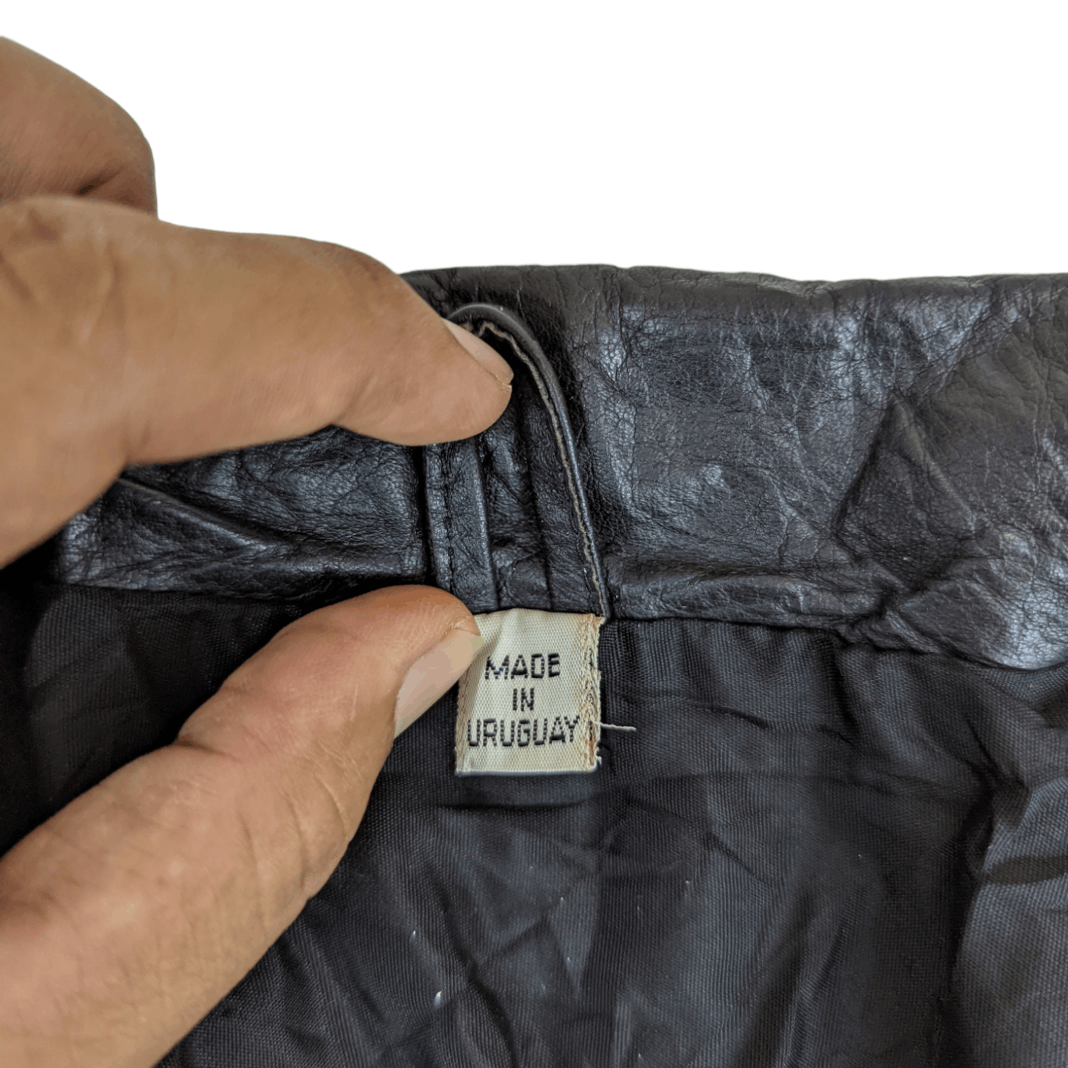 Leather Vintage 90's MADE IN URUGUAY Blazer Style Leather Jacket Size XL / US 12-14 / IT 48-50 - 8 Thumbnail