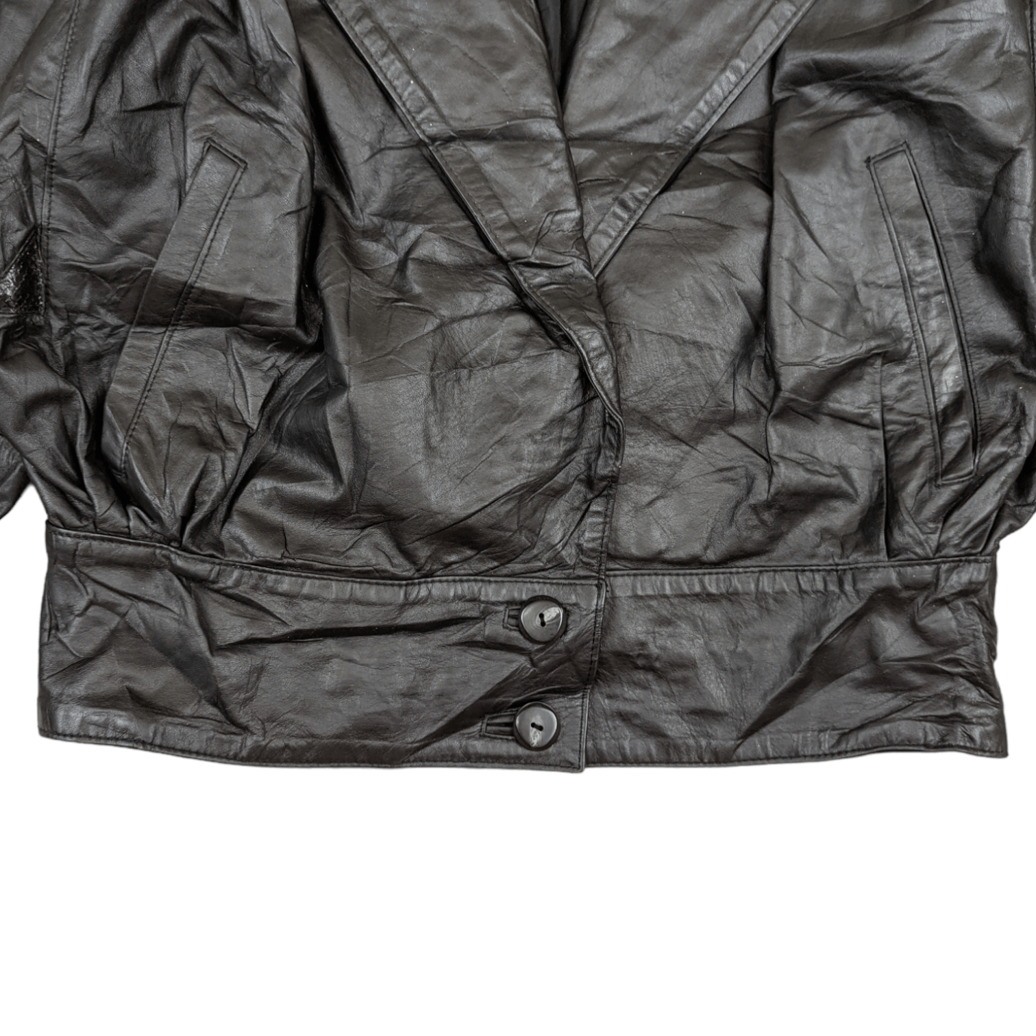 Leather Vintage 90's MADE IN URUGUAY Blazer Style Leather Jacket Size XL / US 12-14 / IT 48-50 - 5 Thumbnail