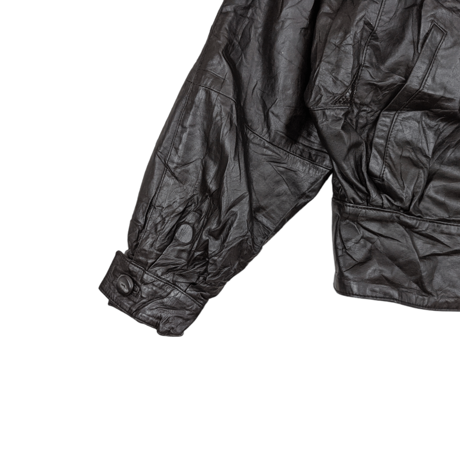 Leather Vintage 90's MADE IN URUGUAY Blazer Style Leather Jacket Size XL / US 12-14 / IT 48-50 - 6 Thumbnail