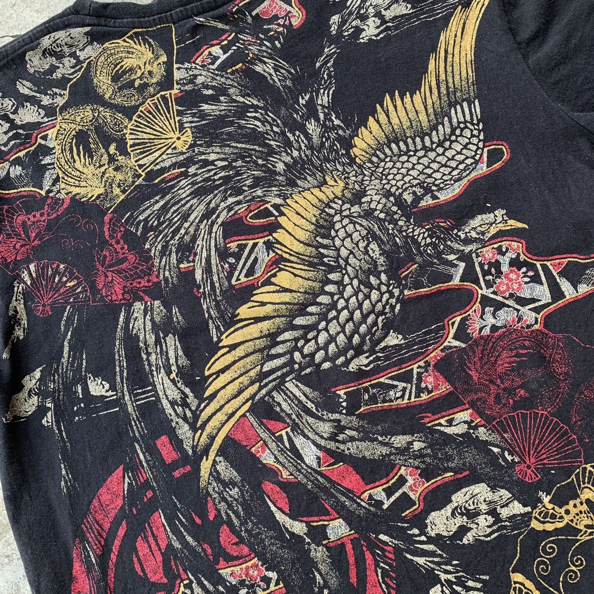 Japanese Brand Sukajan black tshirt tee Size US XL / EU 56 / 4 - 9 Thumbnail