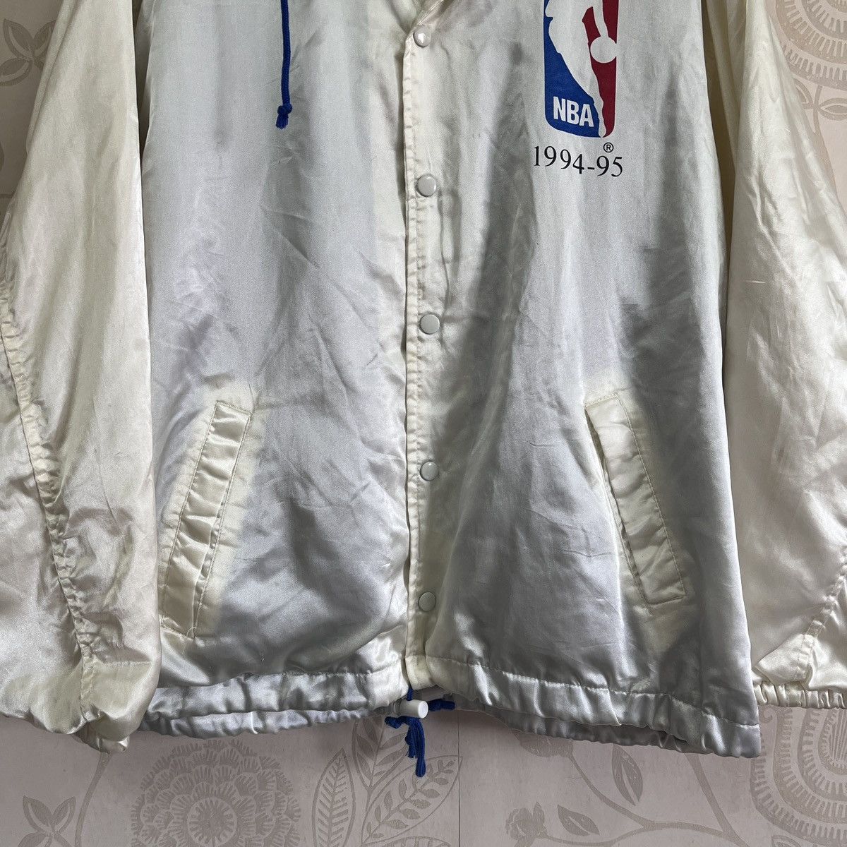 NBA × Vintage NBA Satin Bomber Style Light Jacket 1994-95 Games McDonalds Size US L / EU 52-54 / 3 - 17 Thumbnail