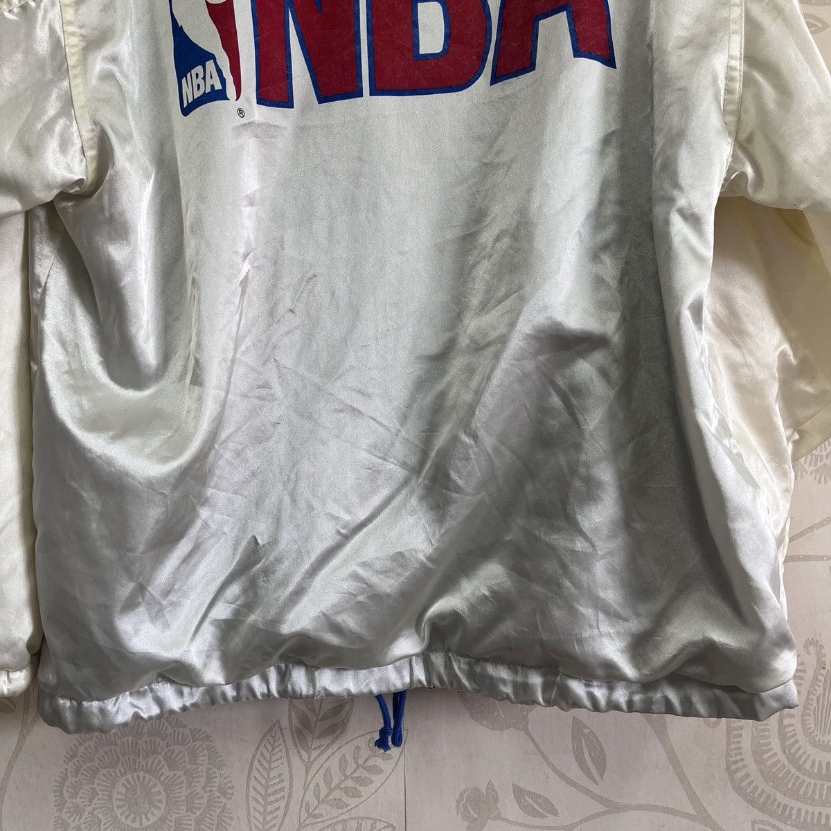 NBA × Vintage NBA Satin Bomber Style Light Jacket 1994-95 Games McDonalds Size US L / EU 52-54 / 3 - 14 Thumbnail