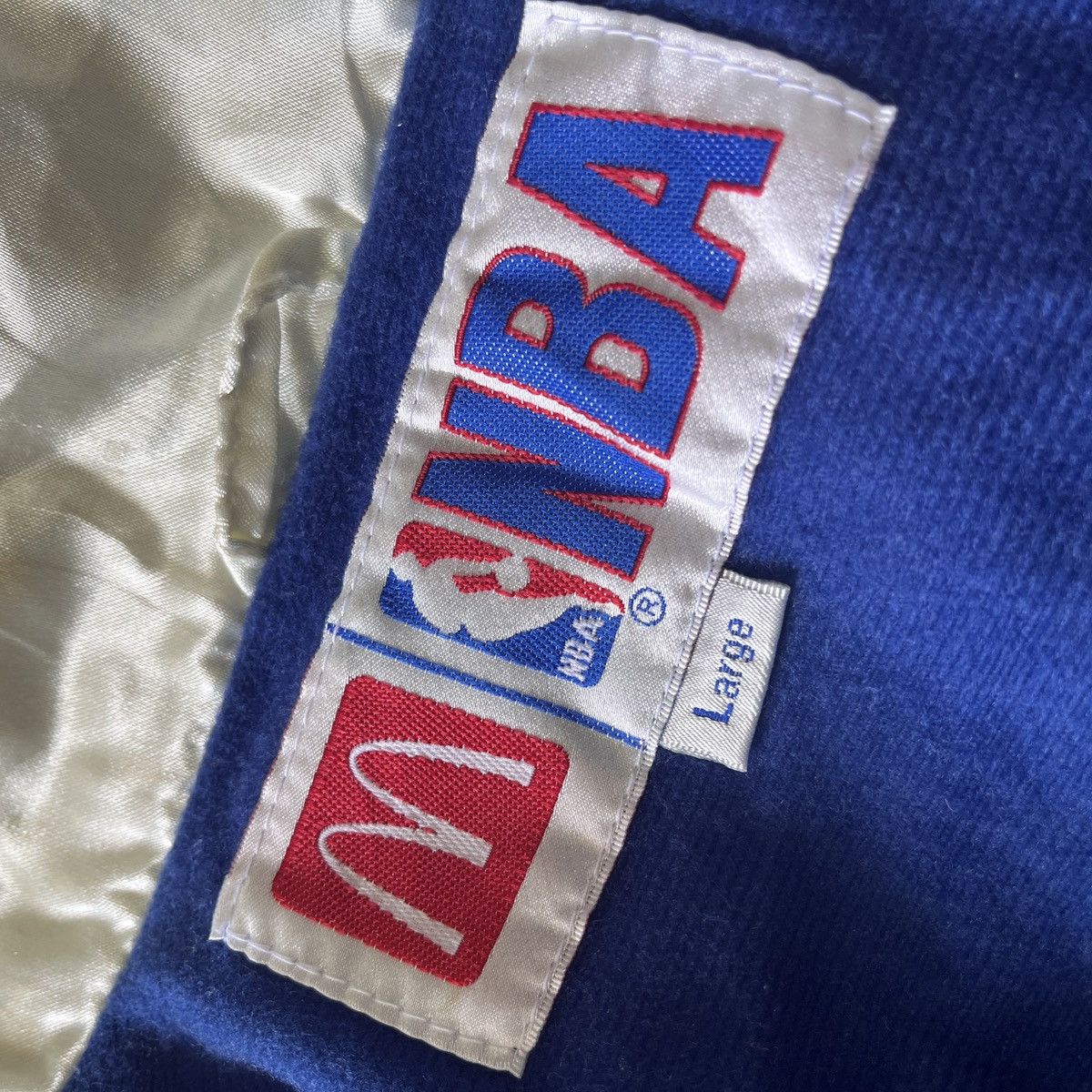 NBA × Vintage NBA Satin Bomber Style Light Jacket 1994-95 Games McDonalds Size US L / EU 52-54 / 3 - 4 Thumbnail