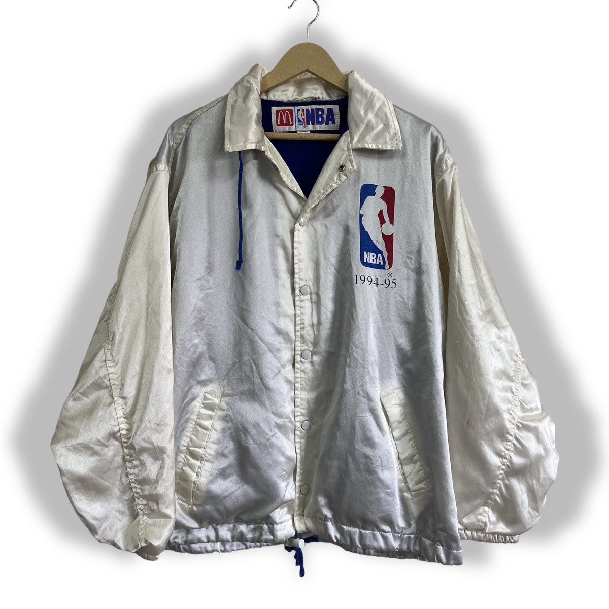 NBA × Vintage NBA Satin Bomber Style Light Jacket 1994-95 Games McDonalds Size US L / EU 52-54 / 3 - 1 Thumbnail