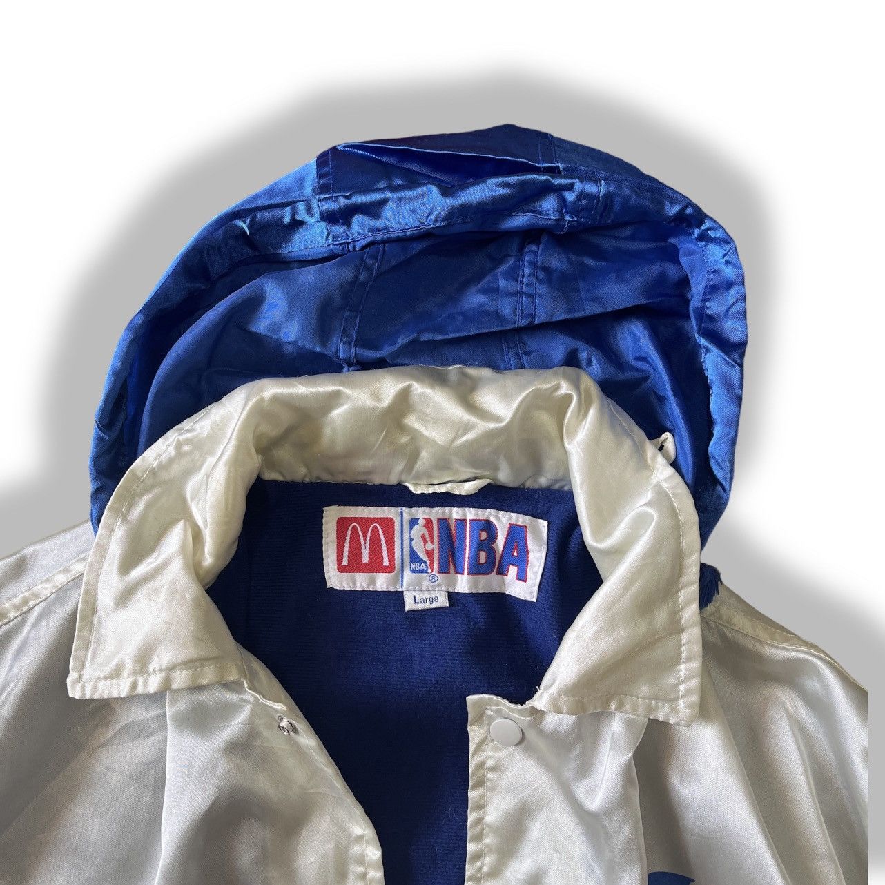 NBA × Vintage NBA Satin Bomber Style Light Jacket 1994-95 Games McDonalds Size US L / EU 52-54 / 3 - 3 Thumbnail