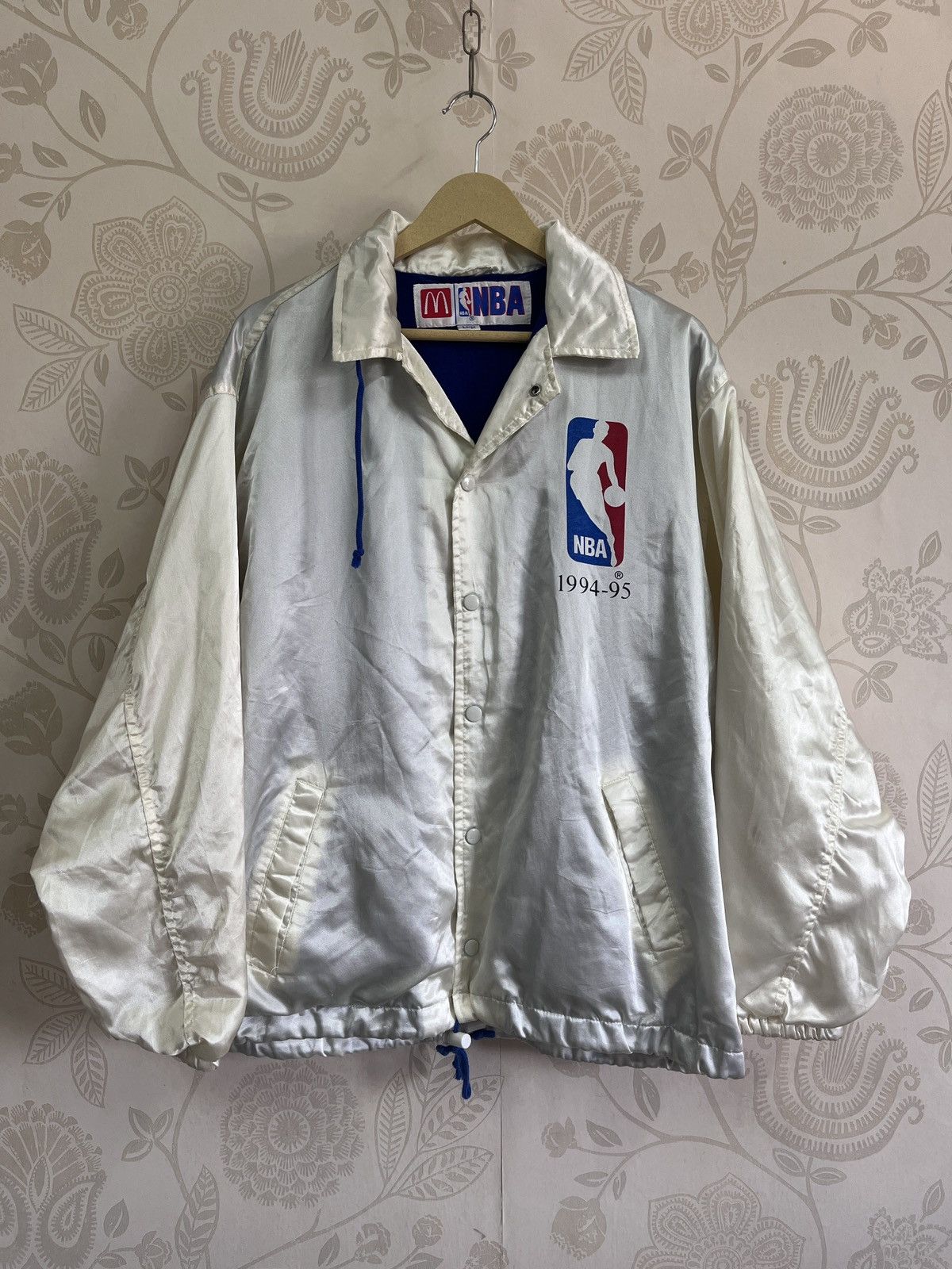 NBA × Vintage NBA Satin Bomber Style Light Jacket 1994-95 Games McDonalds Size US L / EU 52-54 / 3 - 21 Thumbnail