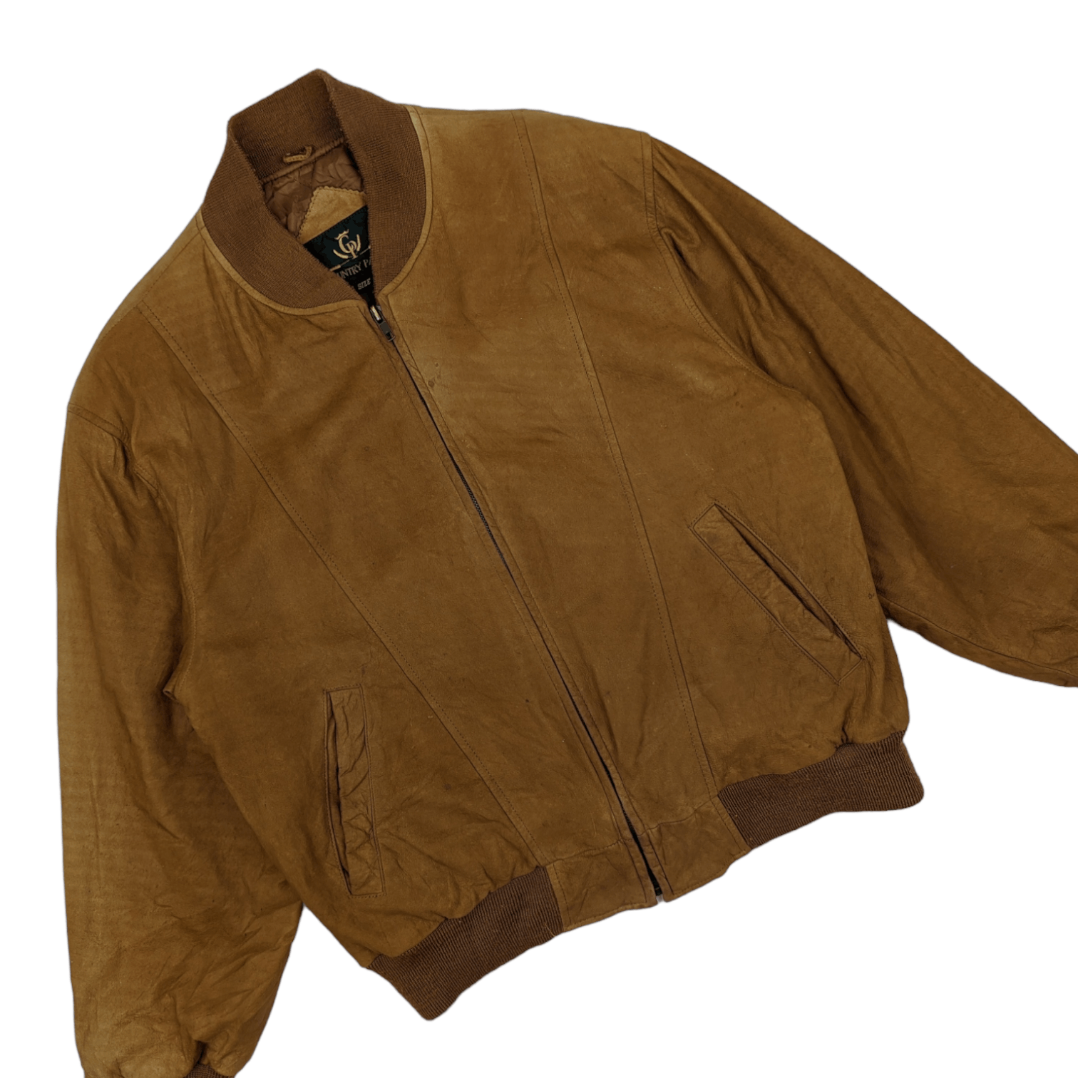 Japanese Brand Vintage COUNTRY PAGENT Cowhide Leather Jacket Bomber Style Size US M / EU 48-50 / 2 - 3 Thumbnail