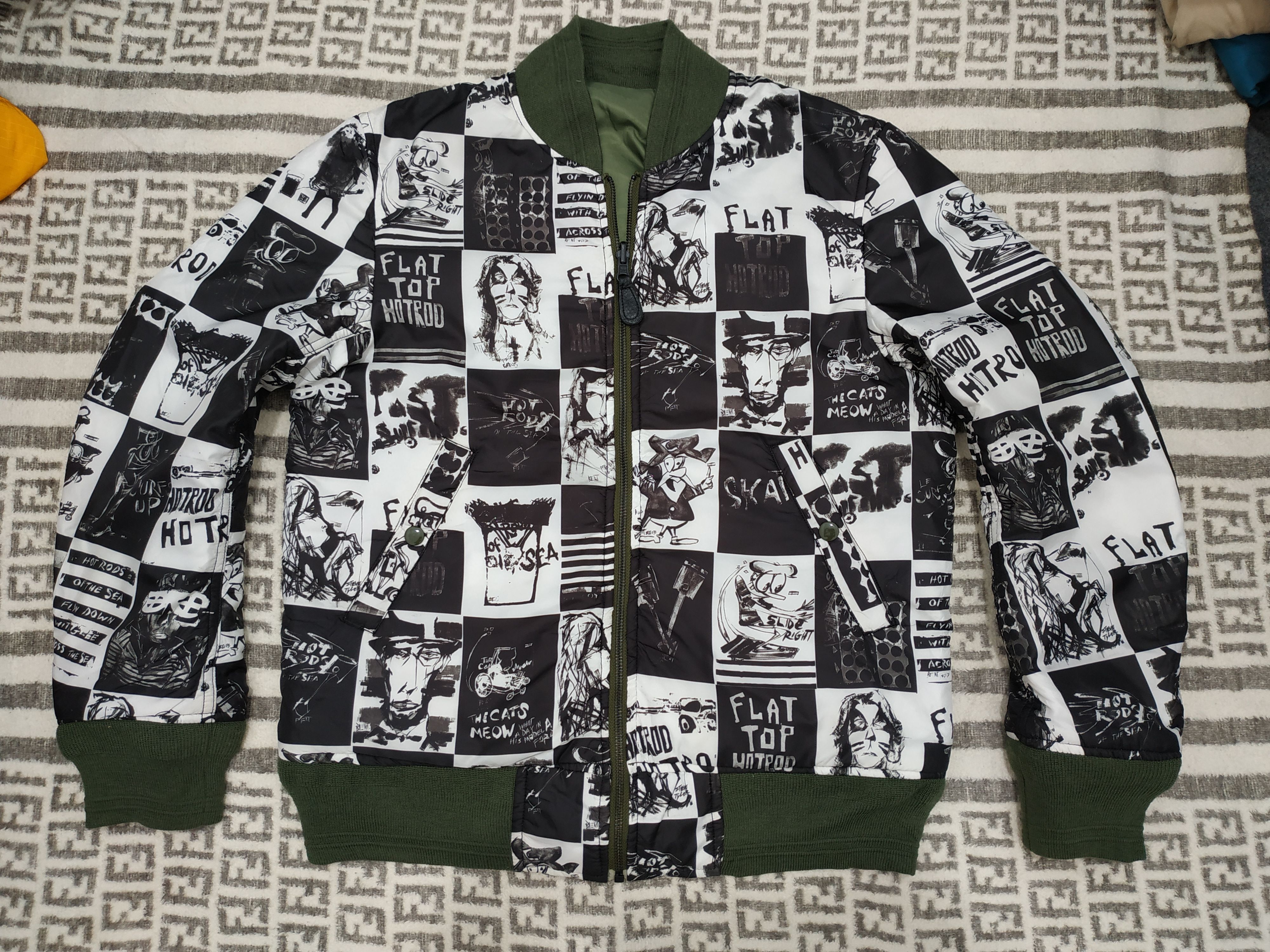 Japanese Brand Freak's Store Hotrod Art Reversible Bomber Jacket Size US M / EU 48-50 / 2 - 8 Thumbnail