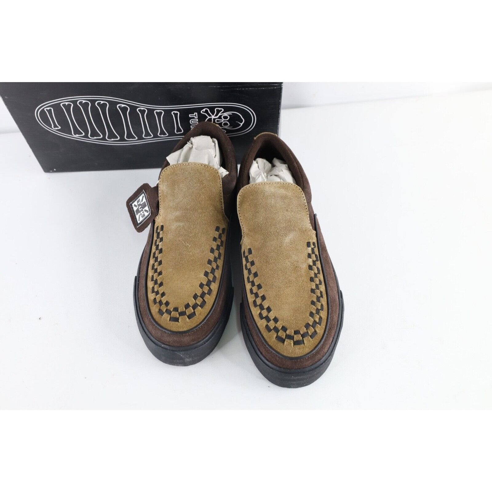 Vintage NOS Vtg 90s Streetwear Grunge Goth Checkered Shoes Size US 13 / EU 46 - 2 Thumbnail