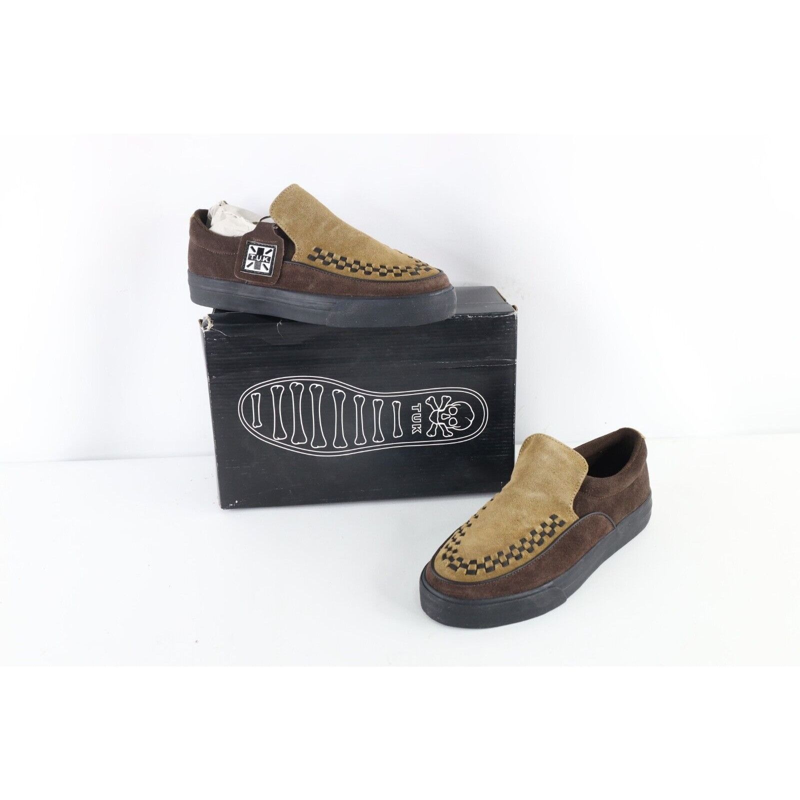 Vintage NOS Vtg 90s Streetwear Grunge Goth Checkered Shoes Size US 13 / EU 46 - 1 Thumbnail