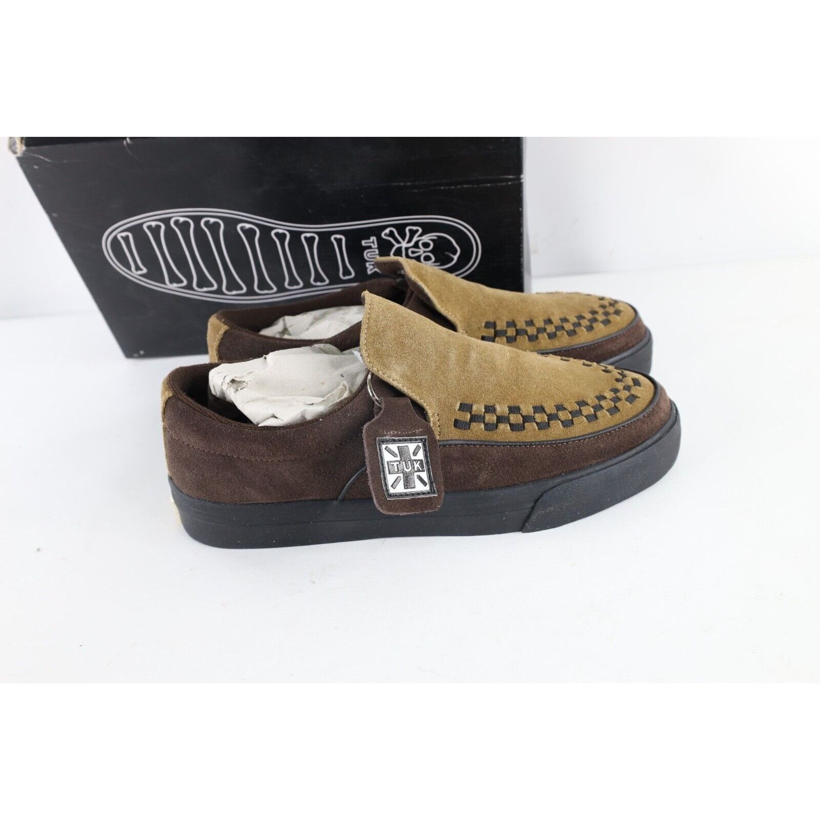 Vintage NOS Vtg 90s Streetwear Grunge Goth Checkered Shoes Size US 13 / EU 46 - 3 Thumbnail