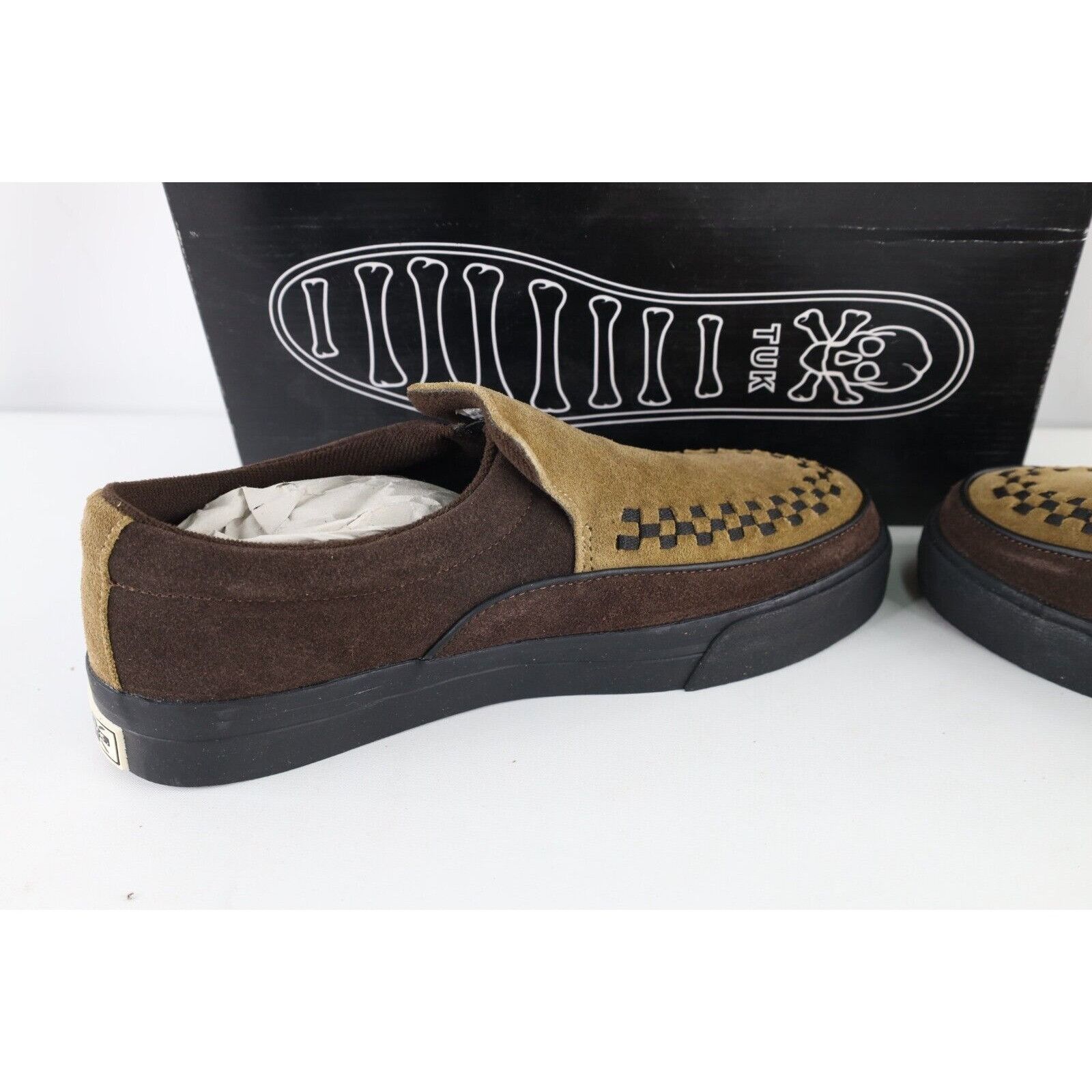 Vintage NOS Vtg 90s Streetwear Grunge Goth Checkered Slip On Shoes Size US 9 / EU 42 - 6 Thumbnail