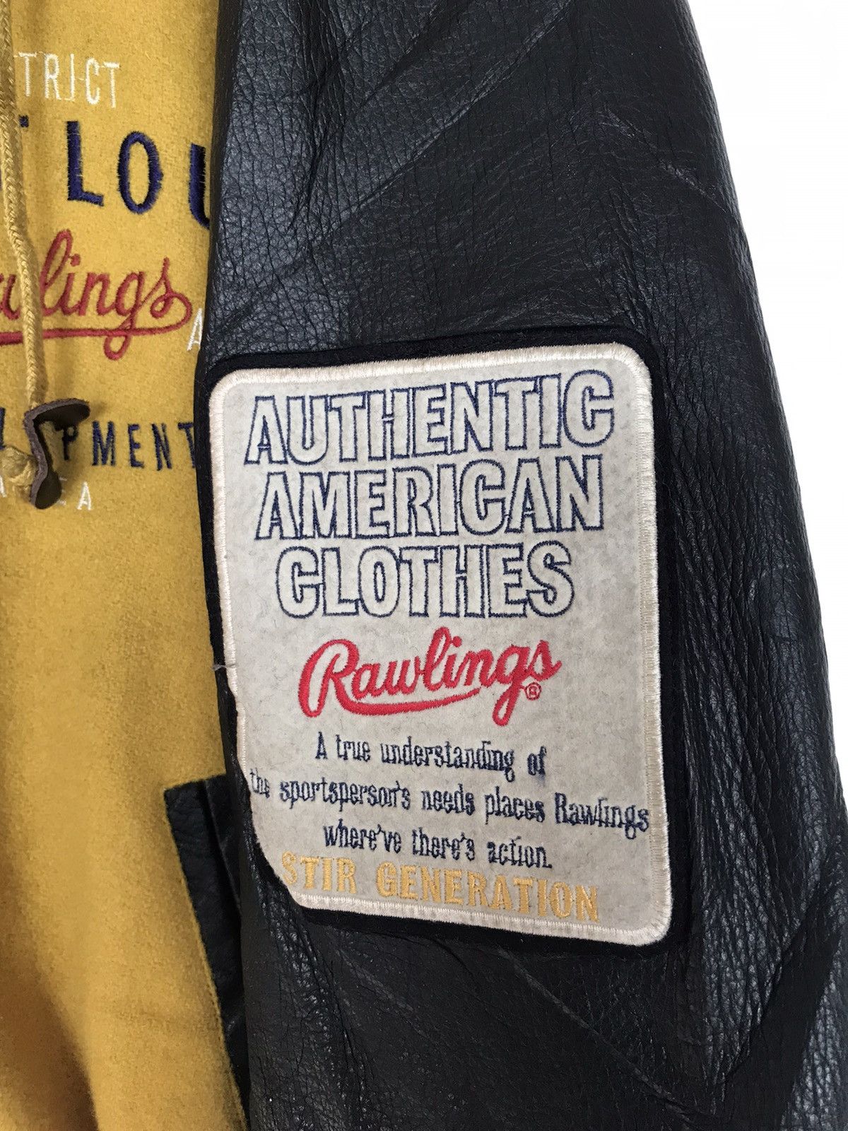 Japanese Brand RARE Vintage Rawlings Leather Varsity Jacket Hoodie Size US L / EU 52-54 / 3 - 3 Thumbnail