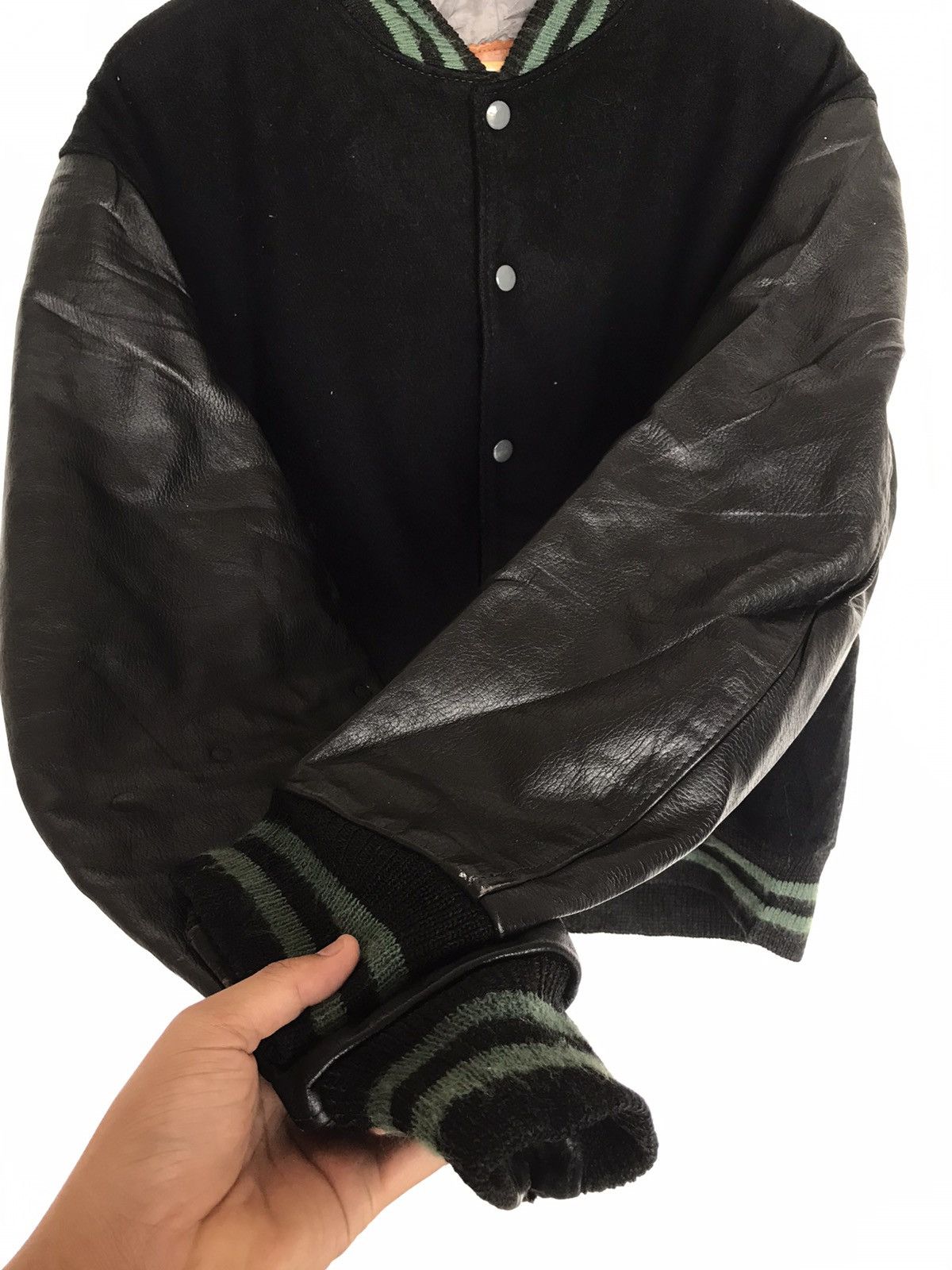 Golden Bear Vintage Golden Bear Wool Varsity Jacket Leather Sleeve Size US L / EU 52-54 / 3 - 7 Thumbnail