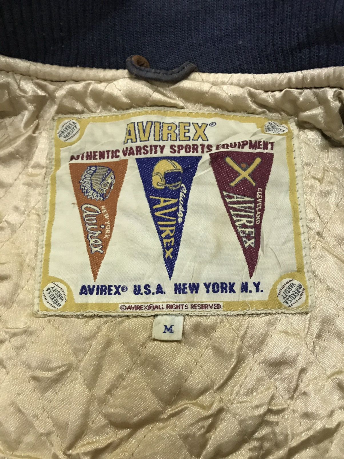 Avirex × Vintage Vintage avirex usa newark nbbt varsity jacket Size US M / EU 48-50 / 2 - 11 Thumbnail