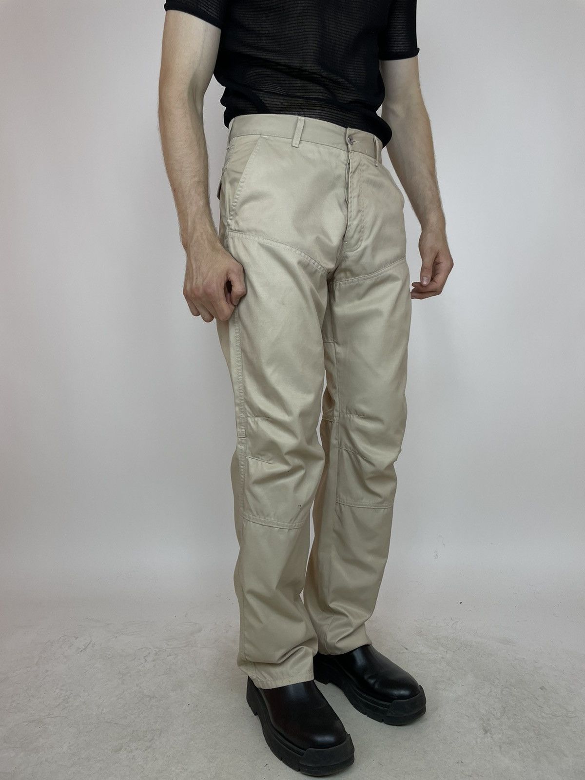 Chevignon CHEVIGNON Biker Jeans Beige cotton/polyamide denim pants Size US 36 / EU 52 - 6 Thumbnail