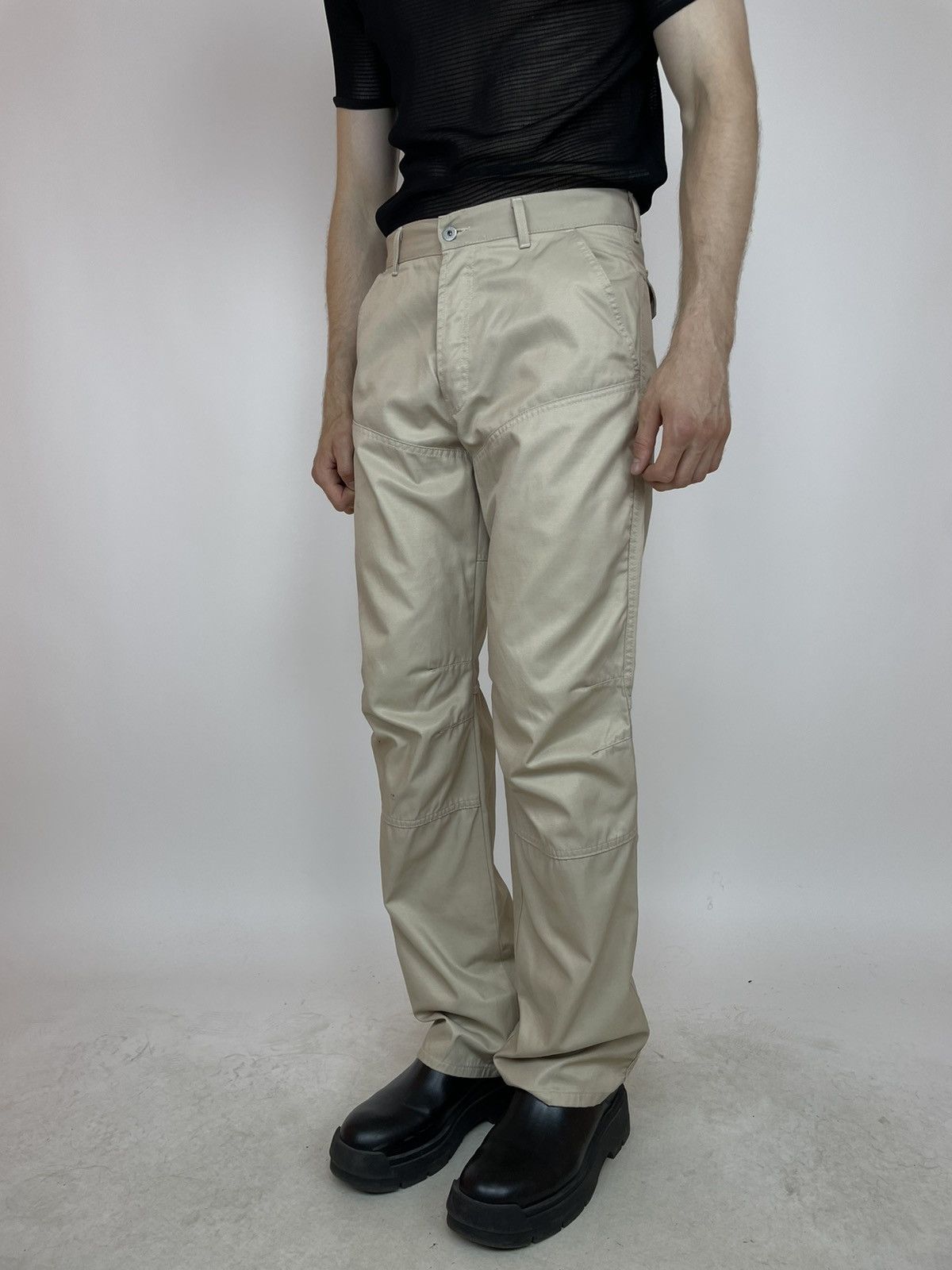 Chevignon CHEVIGNON Biker Jeans Beige cotton/polyamide denim pants Size US 36 / EU 52 - 7 Thumbnail