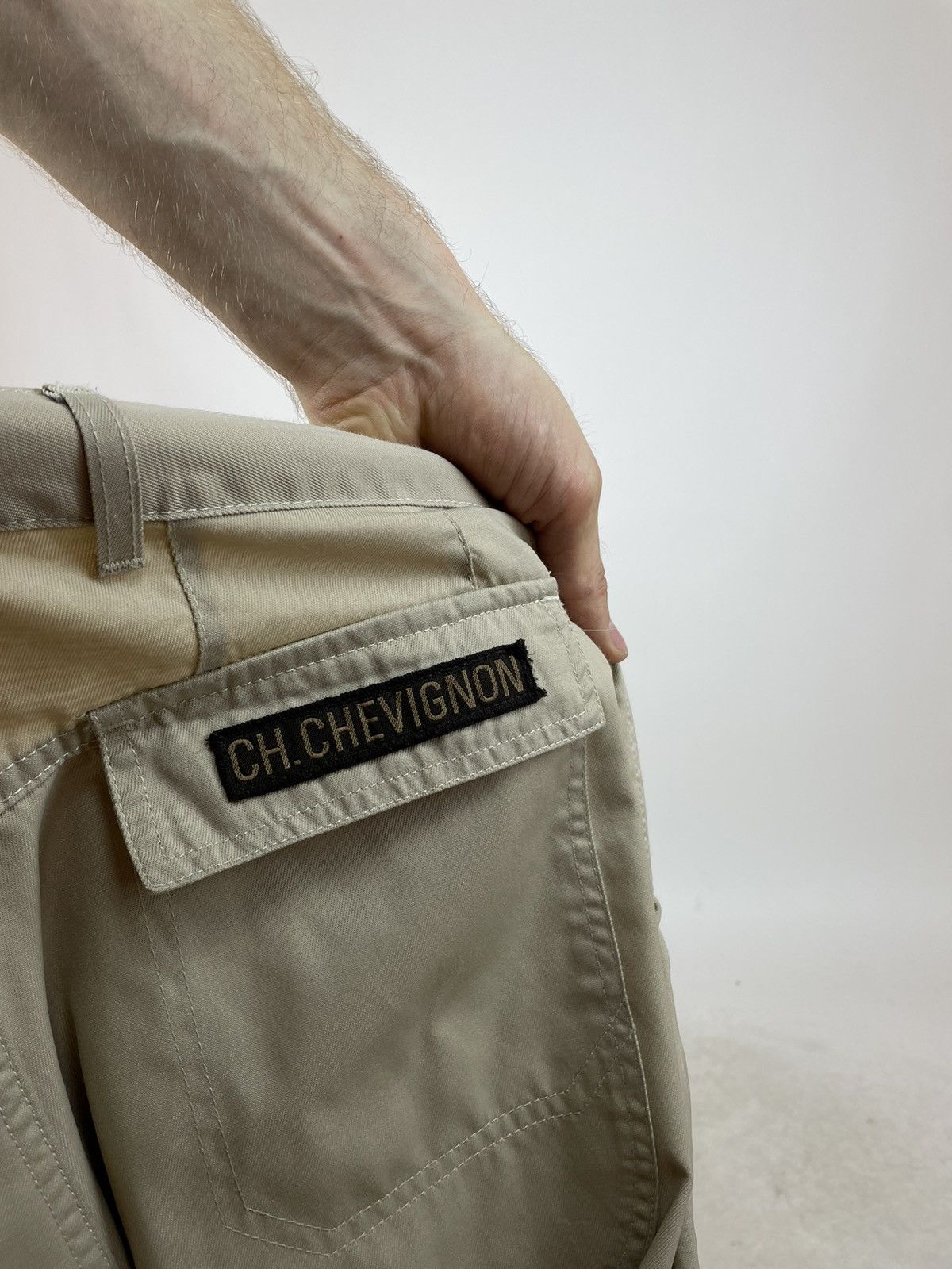 Chevignon CHEVIGNON Biker Jeans Beige cotton/polyamide denim pants Size US 36 / EU 52 - 15 Thumbnail