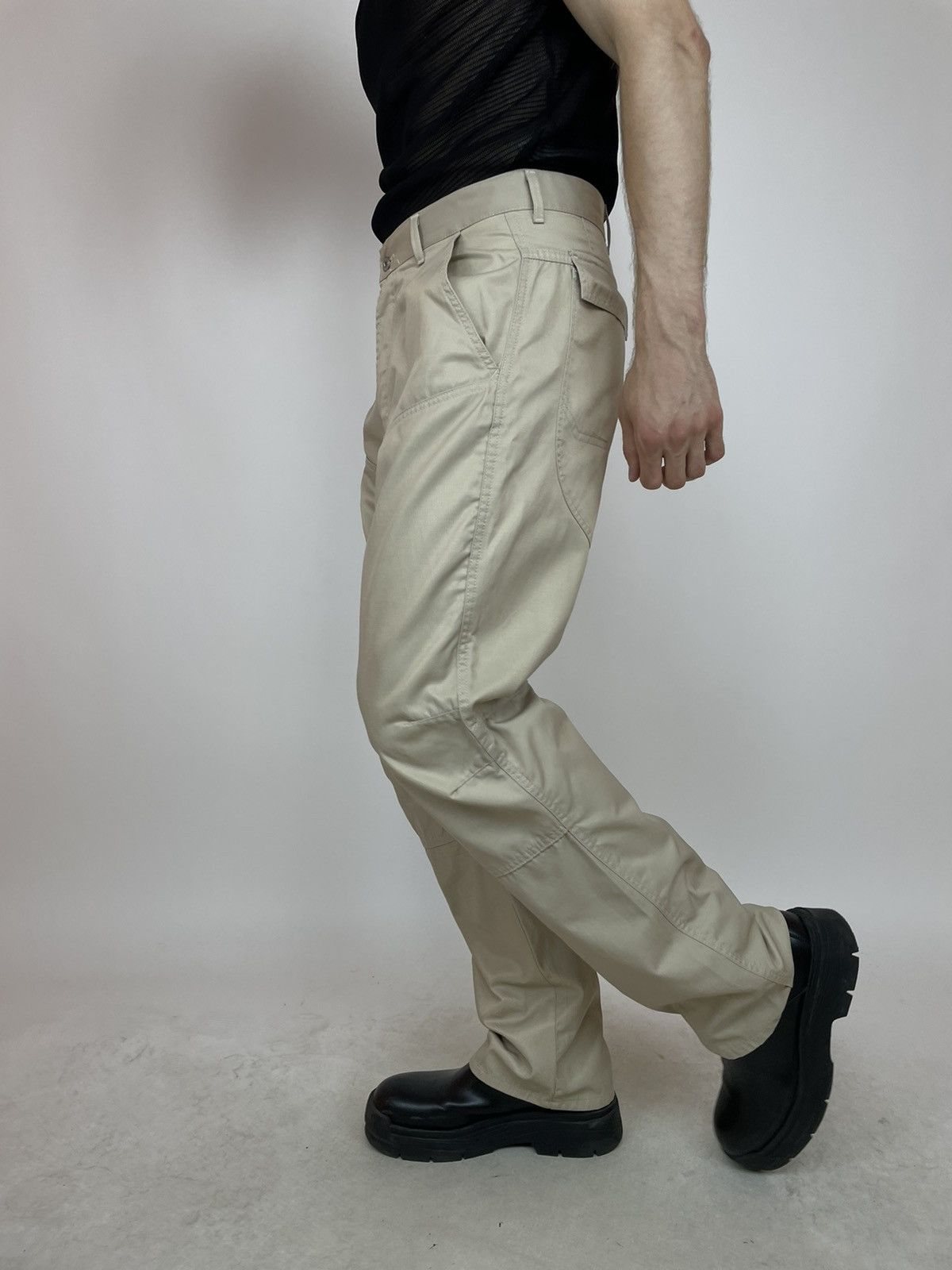 Chevignon CHEVIGNON Biker Jeans Beige cotton/polyamide denim pants Size US 36 / EU 52 - 4 Thumbnail