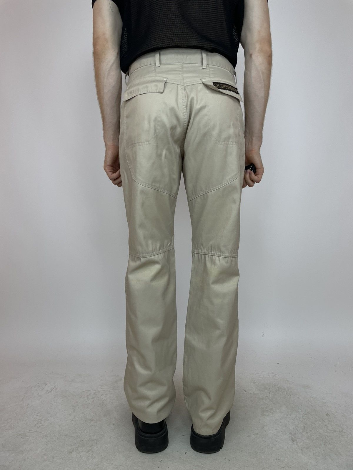 Chevignon CHEVIGNON Biker Jeans Beige cotton/polyamide denim pants Size US 36 / EU 52 - 10 Thumbnail