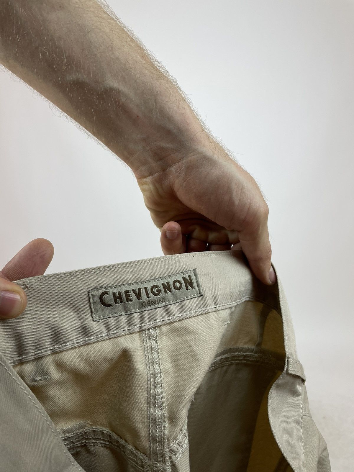 Chevignon CHEVIGNON Biker Jeans Beige cotton/polyamide denim pants Size US 36 / EU 52 - 14 Thumbnail