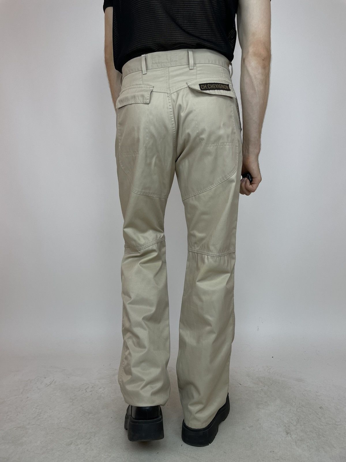 Chevignon CHEVIGNON Biker Jeans Beige cotton/polyamide denim pants Size US 36 / EU 52 - 9 Thumbnail