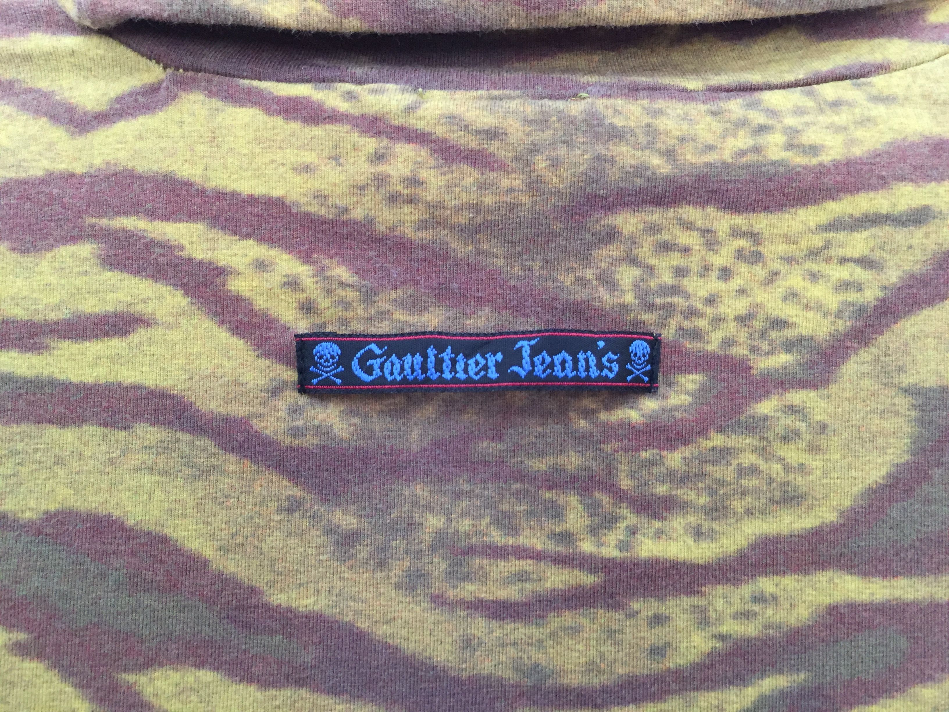 Jean Paul Gaultier 90's JPG Tiger stripe turtle neck Size US S / EU 44-46 / 1 - 4 Thumbnail