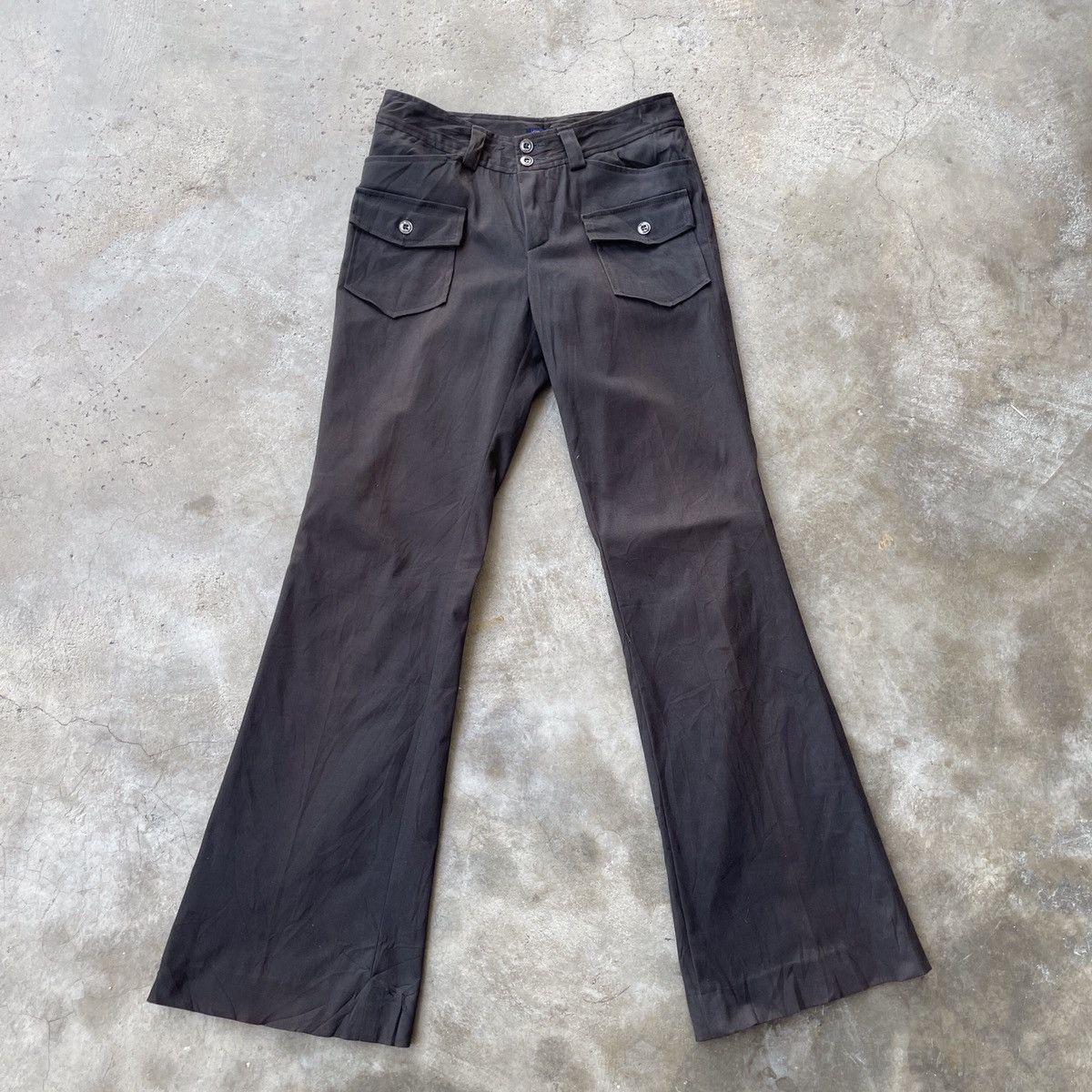 Japanese Brand Vintage Idiom Conte Flare Pants Size 28" / US 6 / IT 42 - 1 Thumbnail