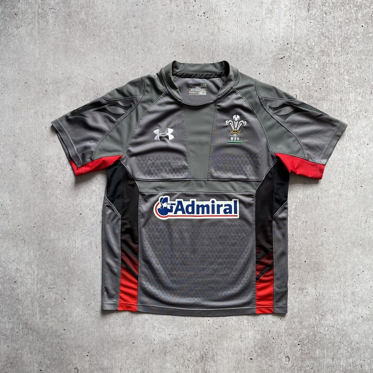 Under Armour WRU Admiral wales team jersey rugby shirt gray under armour Size US S / EU 44-46 / 1 - 1 Thumbnail