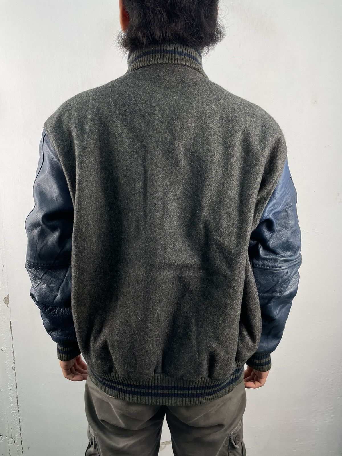 McGregor Vintage 80s McGregor Varsity Jacket Wool Leather Sleeve Size US L / EU 52-54 / 3 - 2 Thumbnail