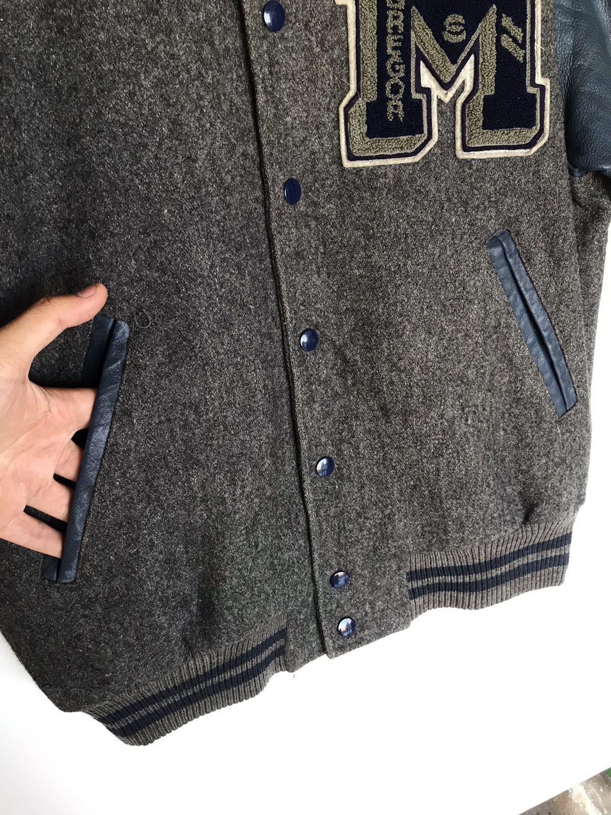 McGregor Vintage 80s McGregor Varsity Jacket Wool Leather Sleeve Size US L / EU 52-54 / 3 - 7 Thumbnail