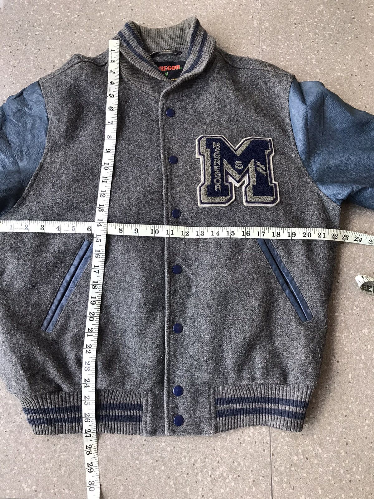 McGregor Vintage 80s McGregor Varsity Jacket Wool Leather Sleeve Size US L / EU 52-54 / 3 - 11 Thumbnail