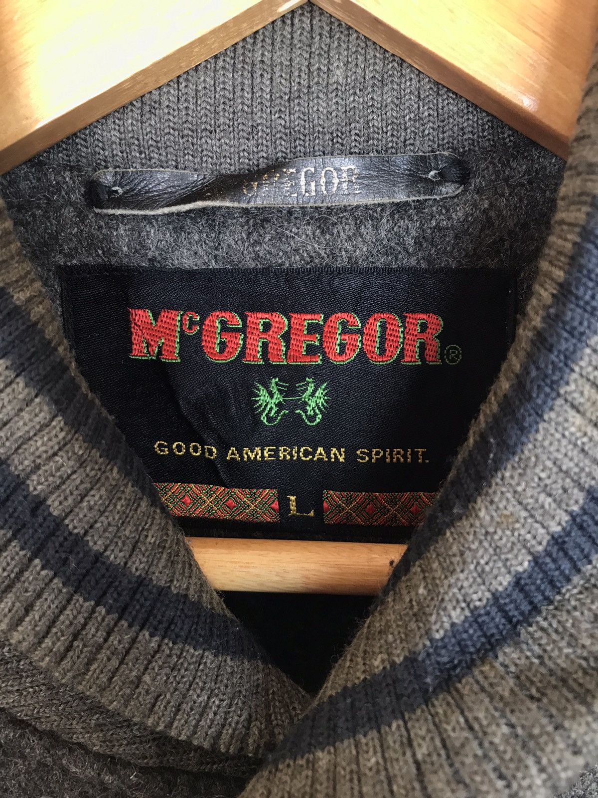 McGregor Vintage 80s McGregor Varsity Jacket Wool Leather Sleeve Size US L / EU 52-54 / 3 - 6 Thumbnail