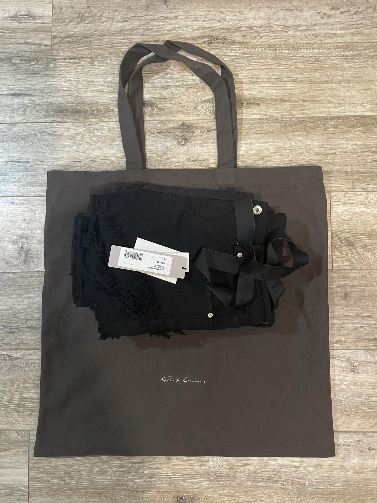 Rick Owens SS22 DRKSHDW Slashed Detroit Denim Jeans Size US 34 / EU 50 - 5 Thumbnail