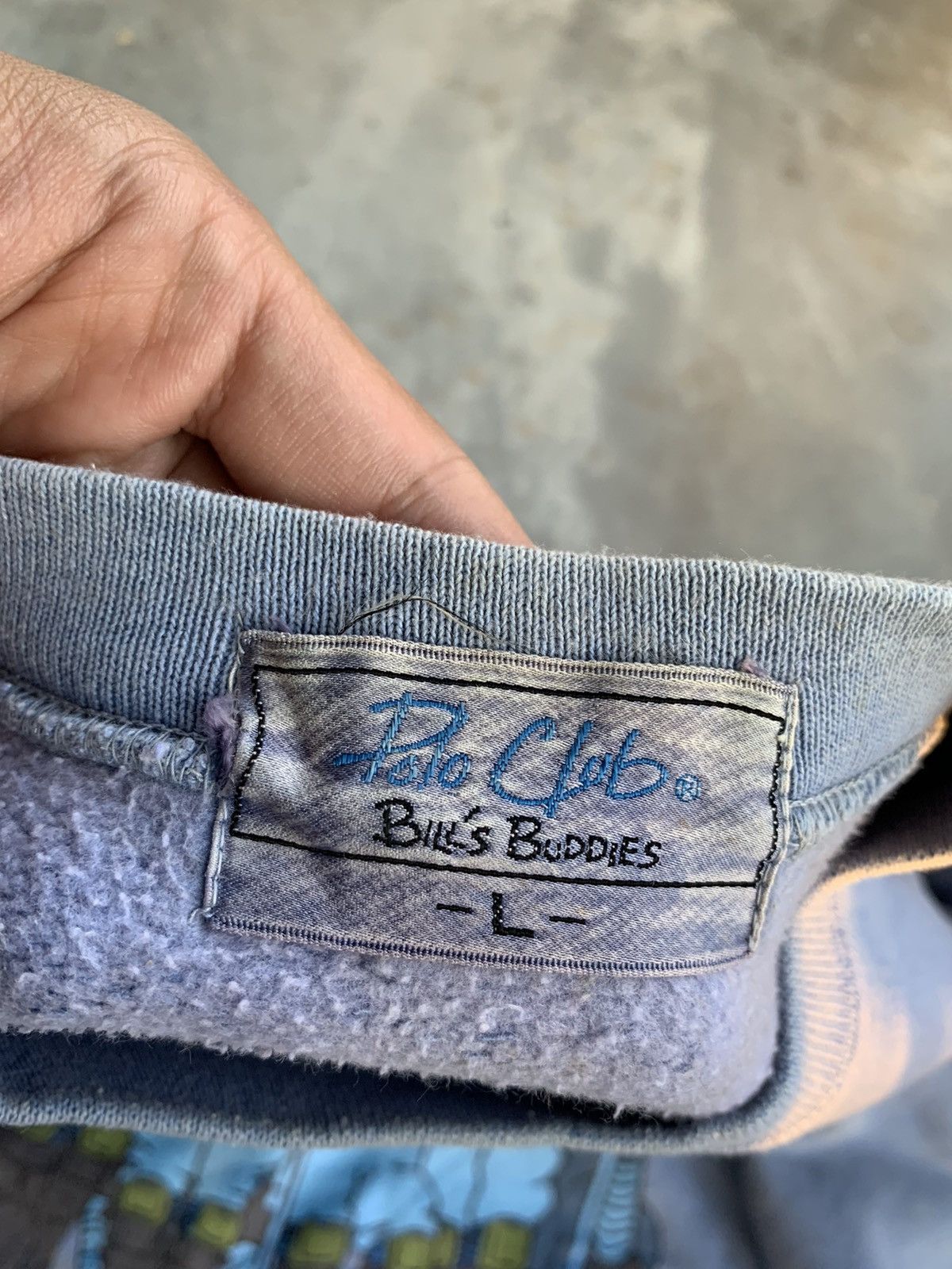 Vintage Vintage 90s Thrashed Faded Polo club Bill Buddies Sweatshirt Size US L / EU 52-54 / 3 - 4 Thumbnail