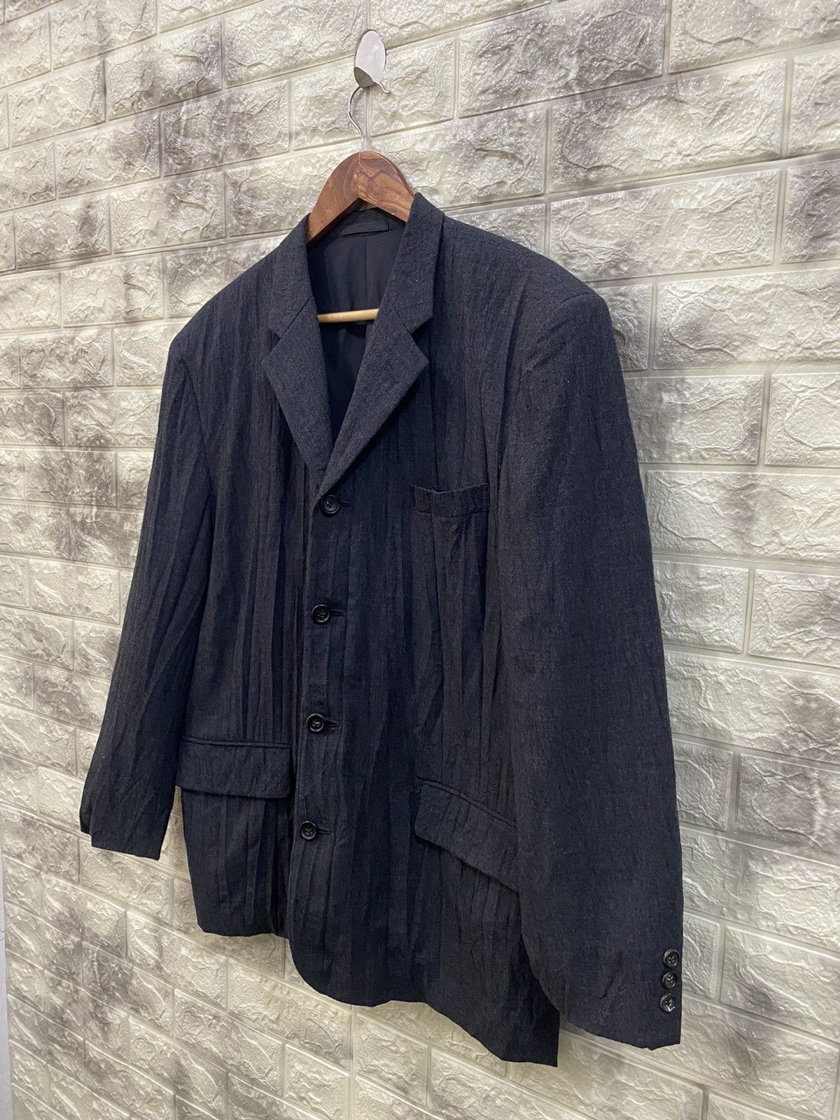 Comme des Garcons Homme Plus 🔥Vintage 1996 Comme des Garçons Homme Wool Jacket Size US M / EU 48-50 / 2 - 2 Thumbnail