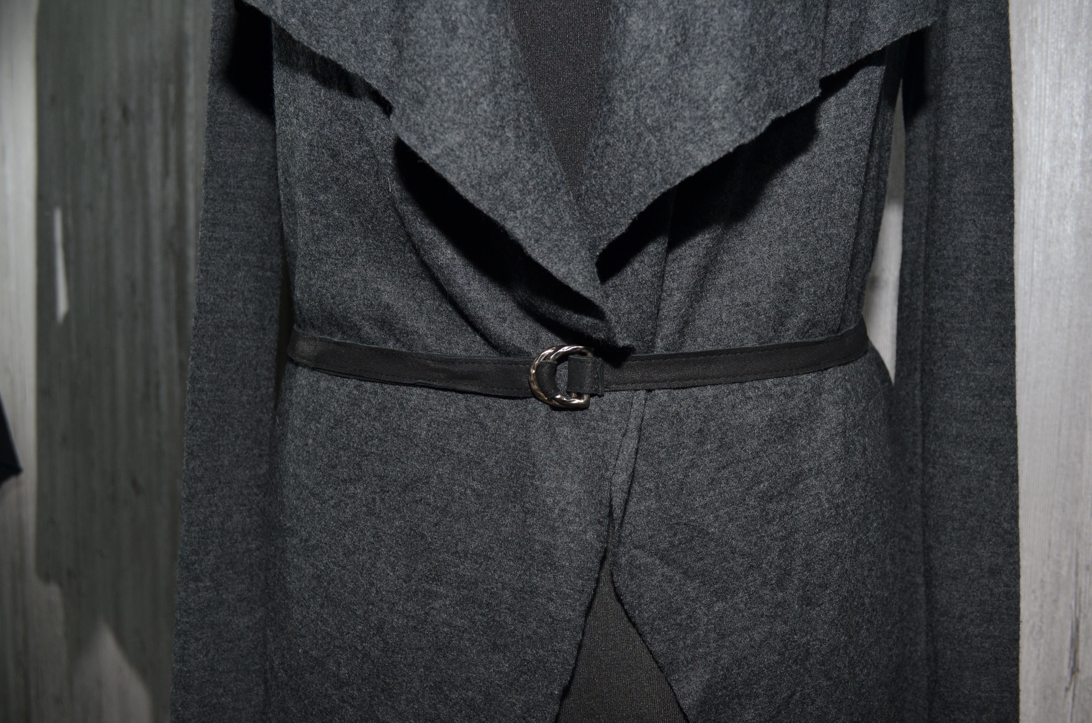 Helmut Lang HELMUT LANG Wmns Sonar Draped Wool Leather Belt Cardigan S Size S / US 4 / IT 40 - 11 Thumbnail