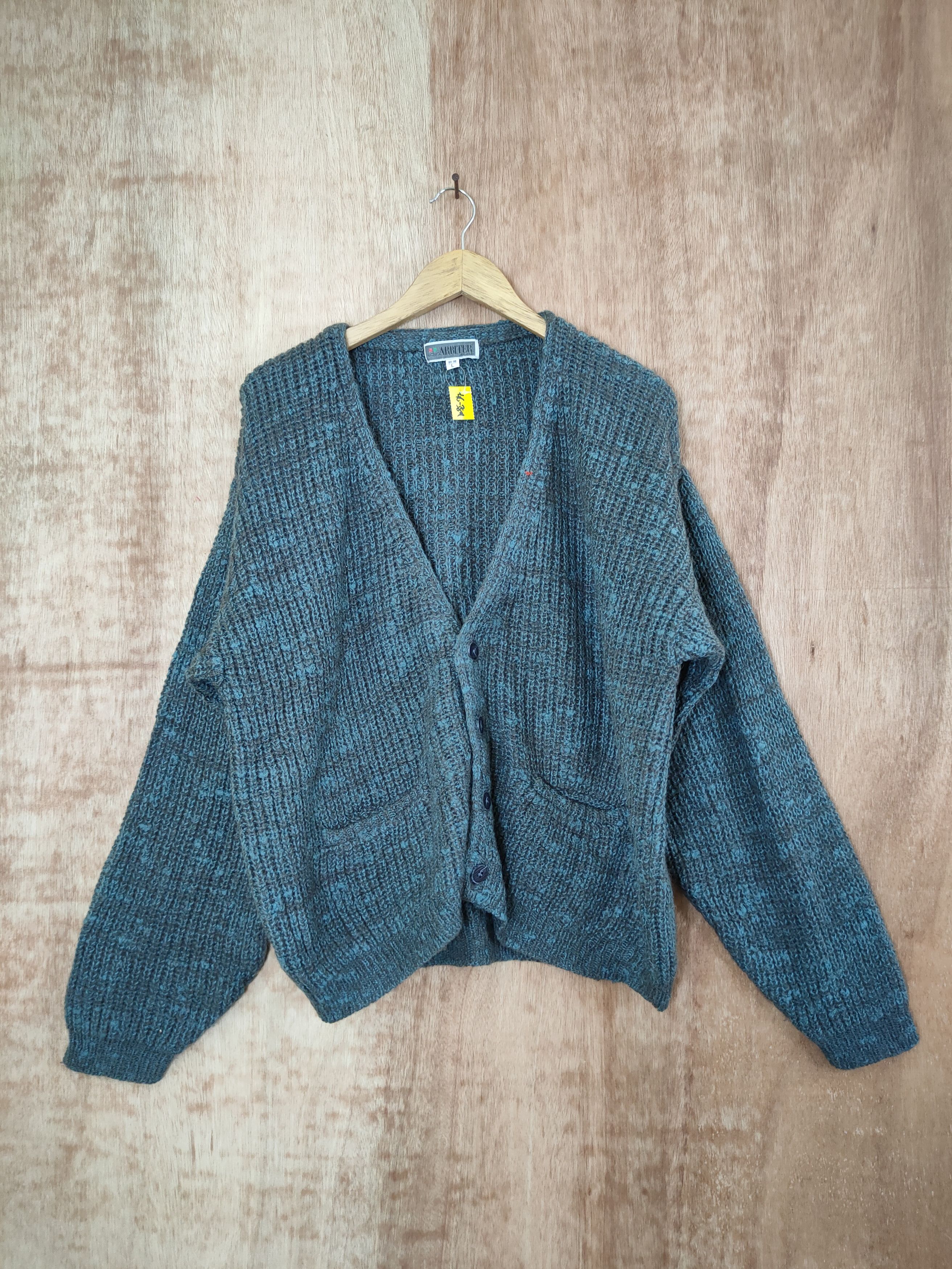 Vintage 90s cardigan Arbiter mohair japan vintage #46-389DL Size US L / EU 52-54 / 3 - 1 Thumbnail
