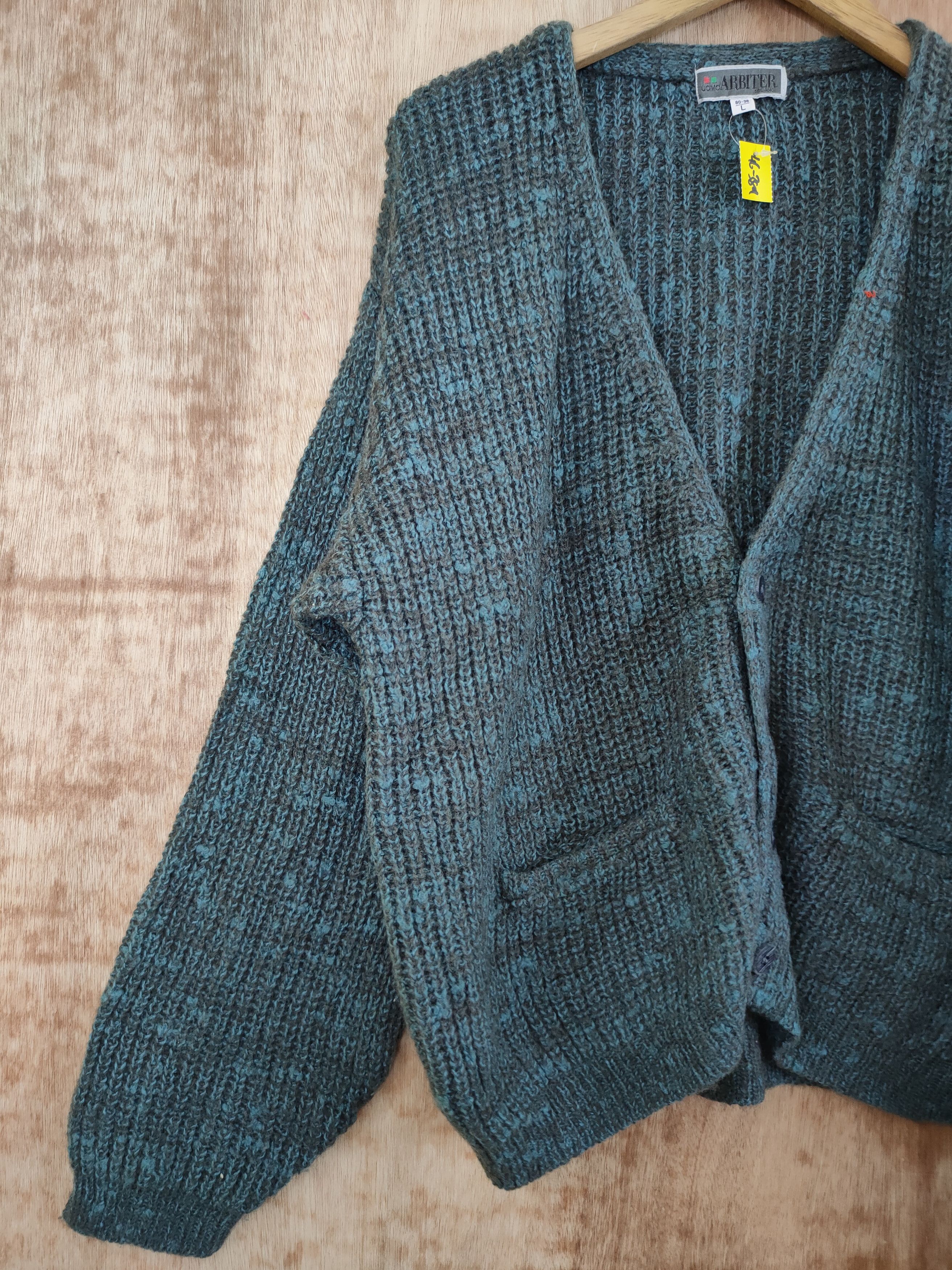 Vintage 90s cardigan Arbiter mohair japan vintage #46-389DL Size US L / EU 52-54 / 3 - 2 Thumbnail