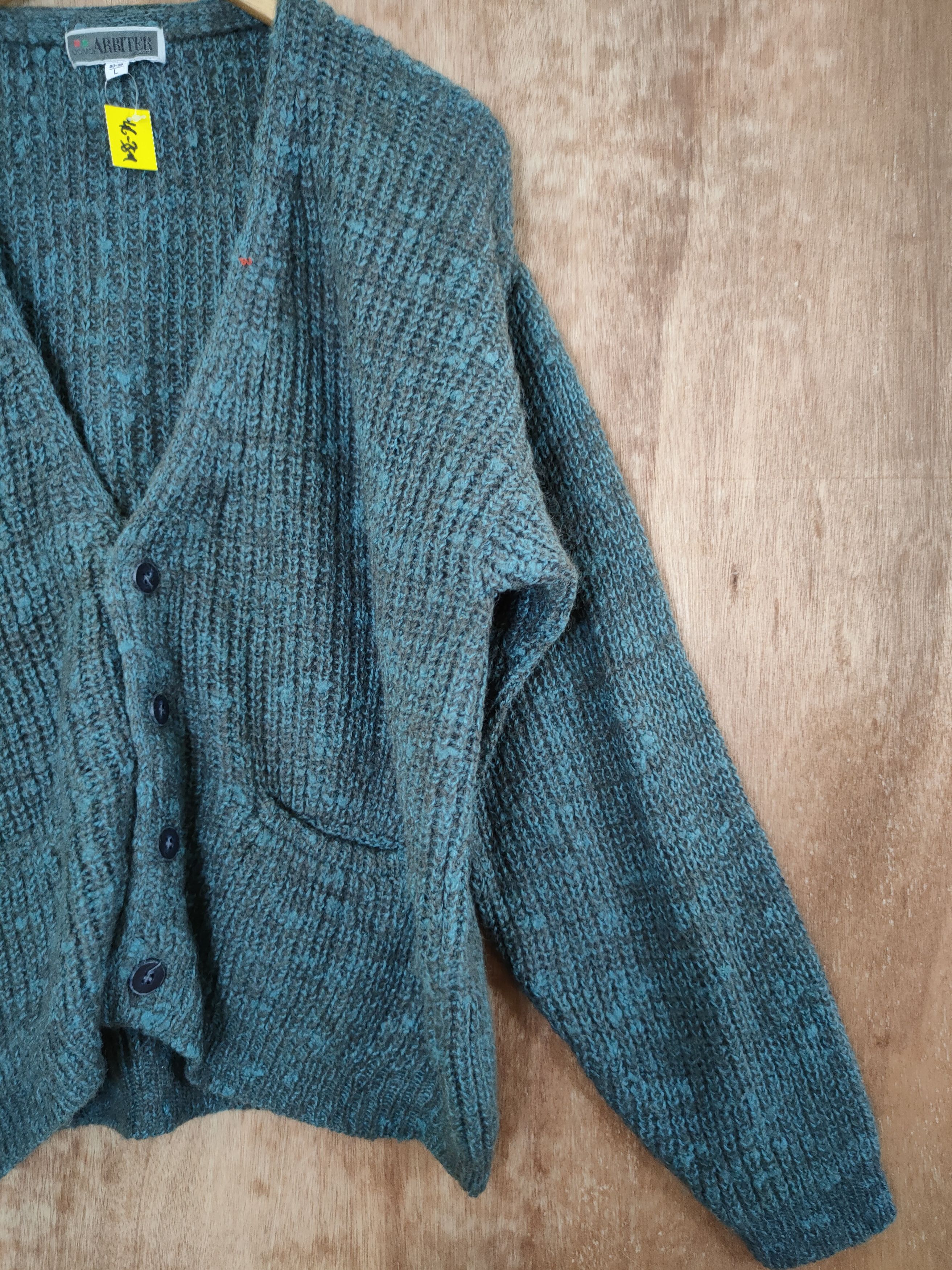 Vintage 90s cardigan Arbiter mohair japan vintage #46-389DL Size US L / EU 52-54 / 3 - 3 Thumbnail