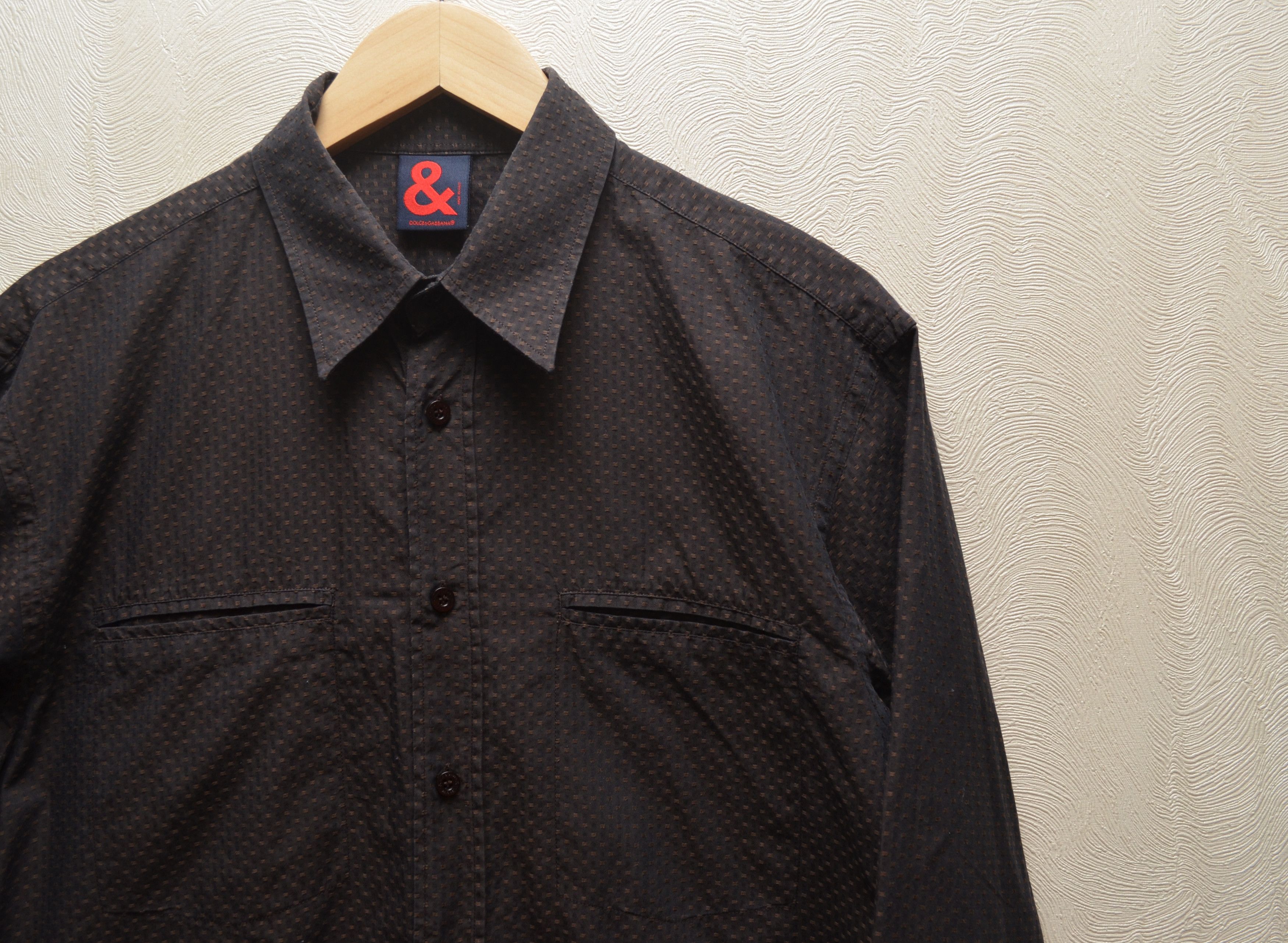 Dolce & Gabbana Dolce & Gabbana Abstract Print Brown Shirt sz 50 Vintage Size US M / EU 48-50 / 2 - 3 Thumbnail